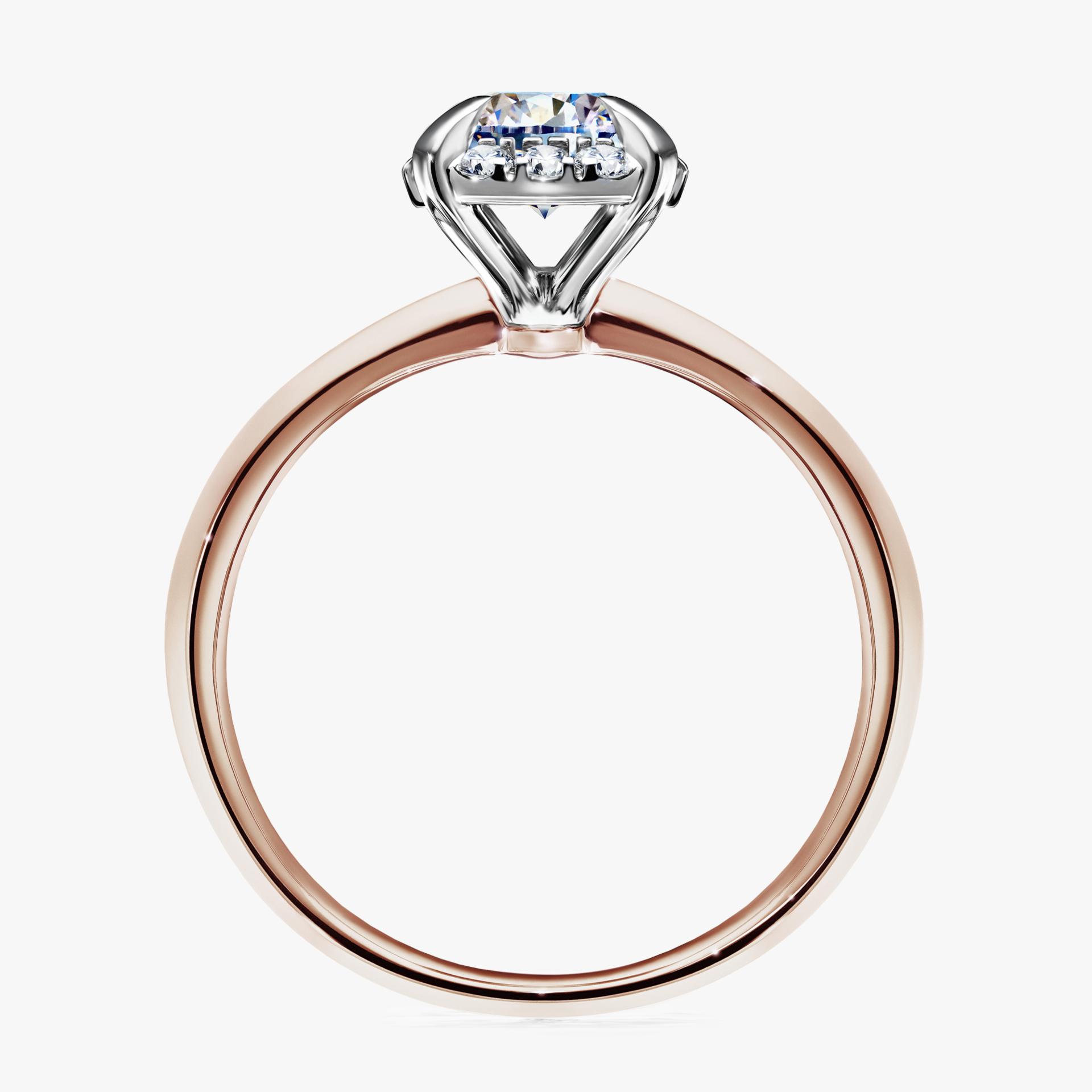 Pierscionek zareczynowy z diamentem 098 CT z rozowego zlota my beauty 02