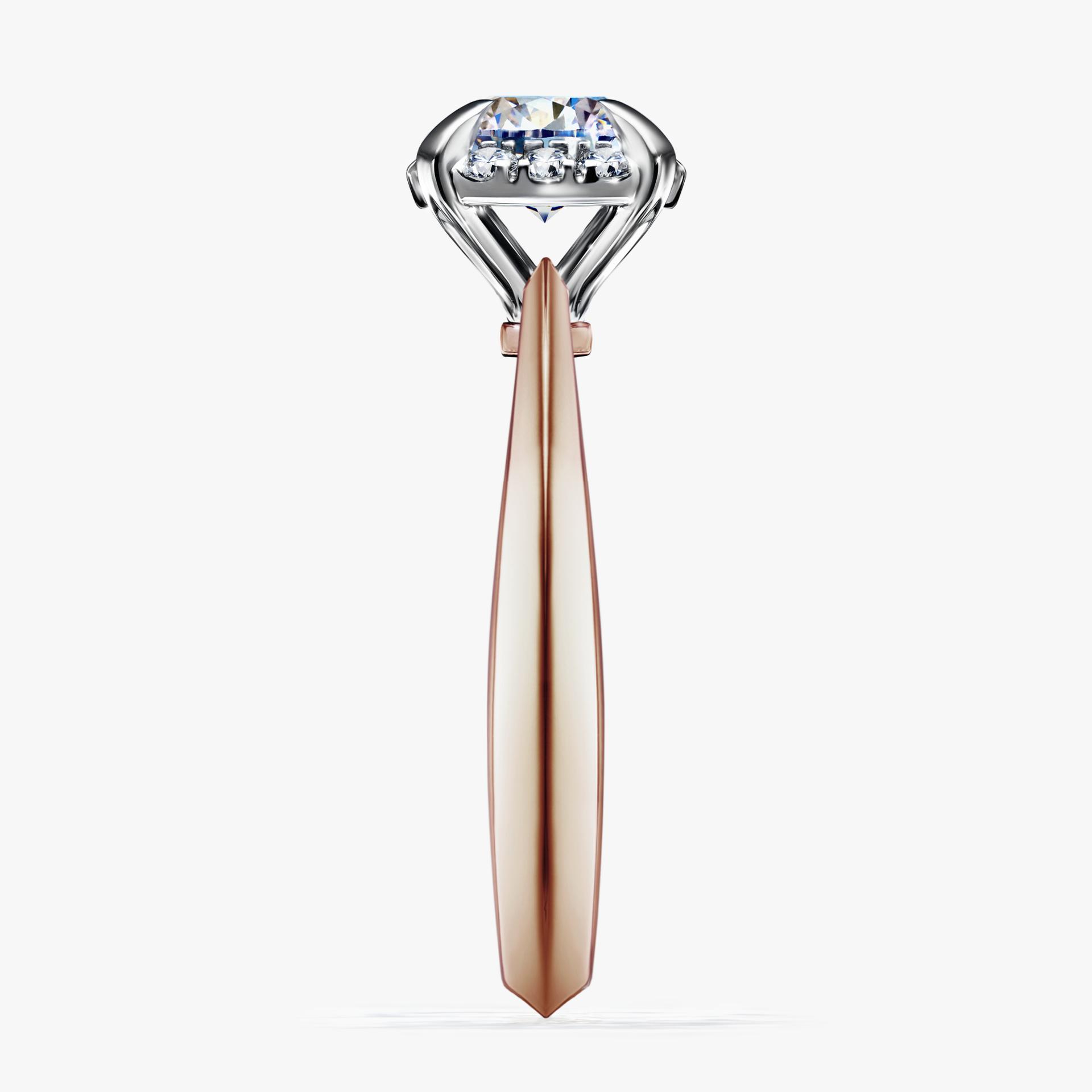 Pierscionek zareczynowy z diamentem 098 CT z rozowego zlota my beauty 03