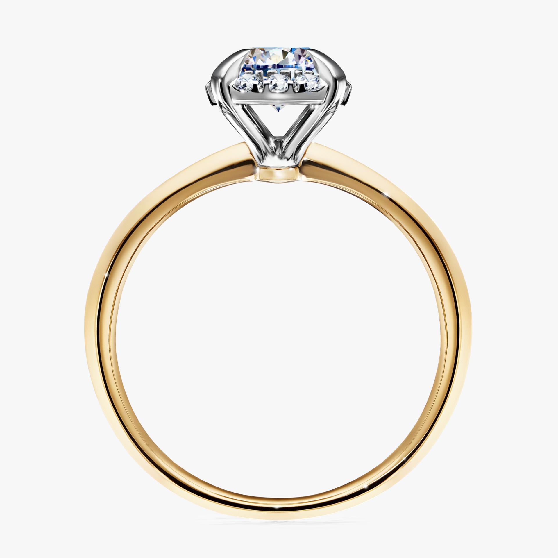 Pierscionek zareczynowy z diamentem 098 CT z zoltego zlota my beauty 02