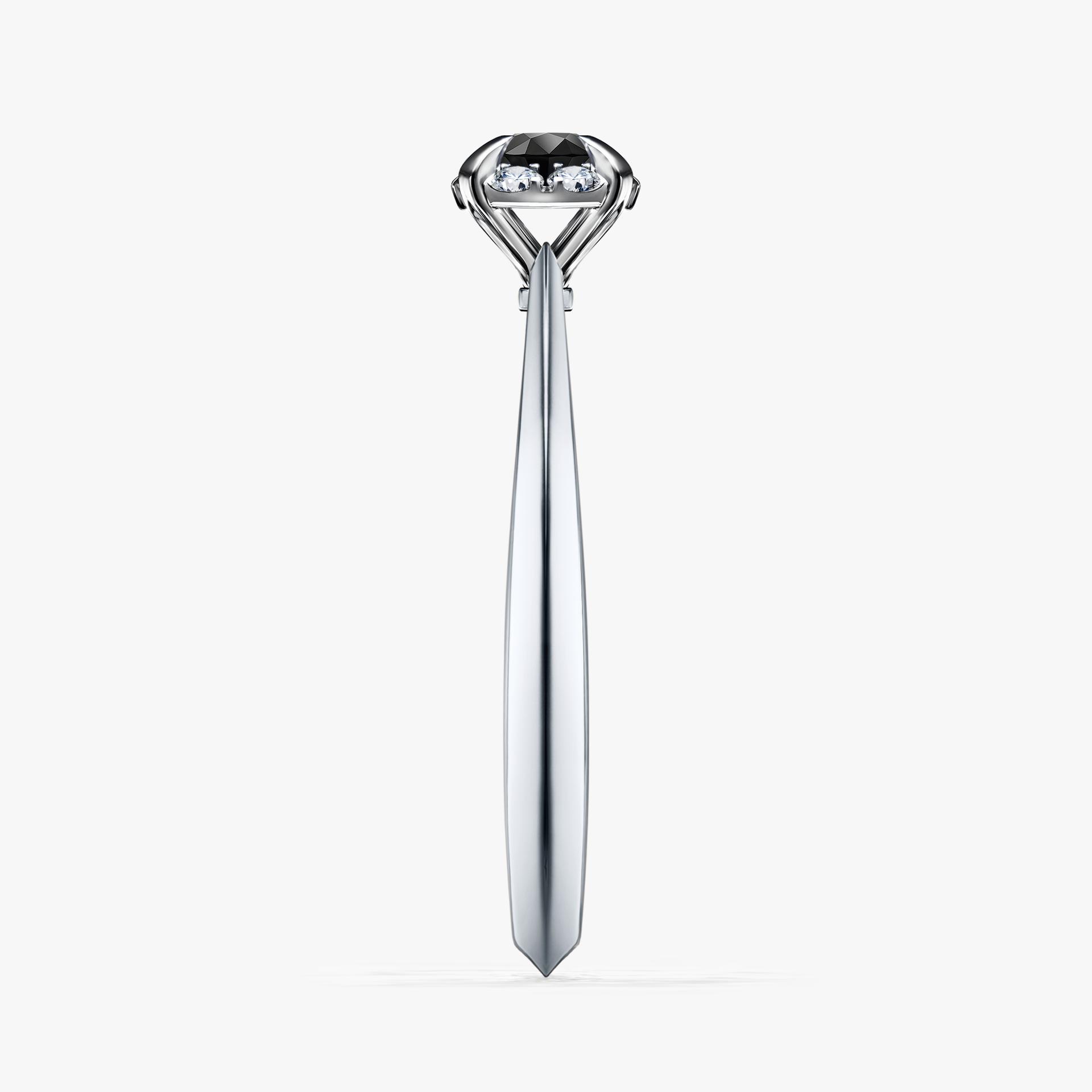 Pierscionek zareczynowy z diamentem czarny 014 CT z bialego zlota my beauty 03