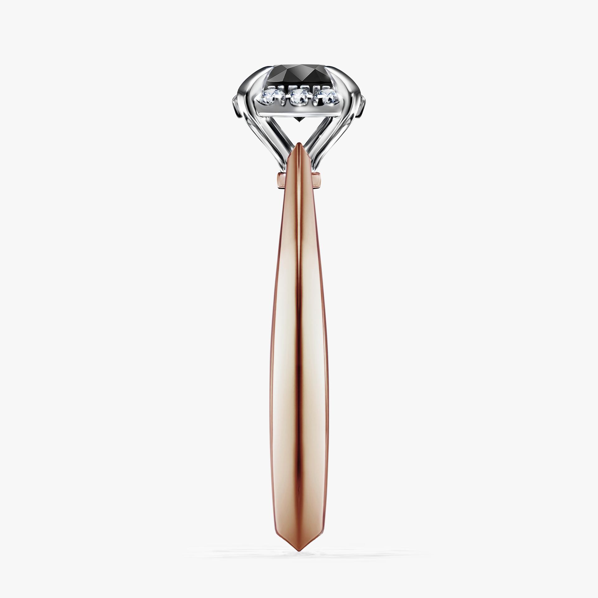 Pierscionek zareczynowy z diamentem czarny 062 CT z rozowego zlota my beauty 03