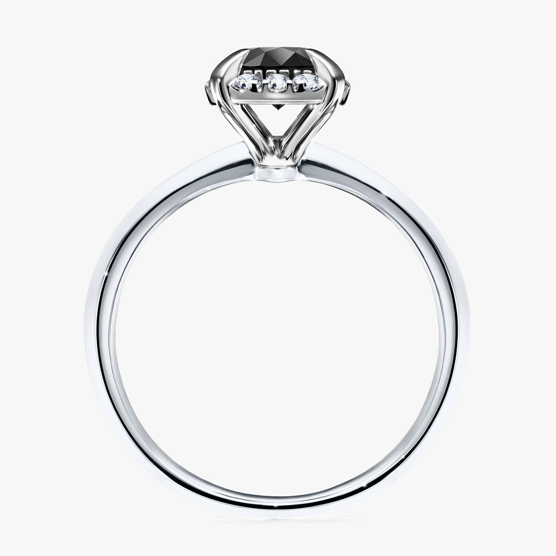Pierscionek zareczynowy z diamentem czarny 098 CT z bialego zlota my beauty 02