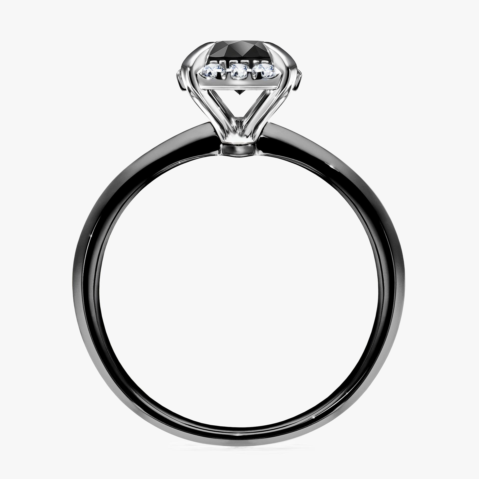 Pierscionek zareczynowy z diamentem czarny 098 CT z czarnego zlota my beauty 02