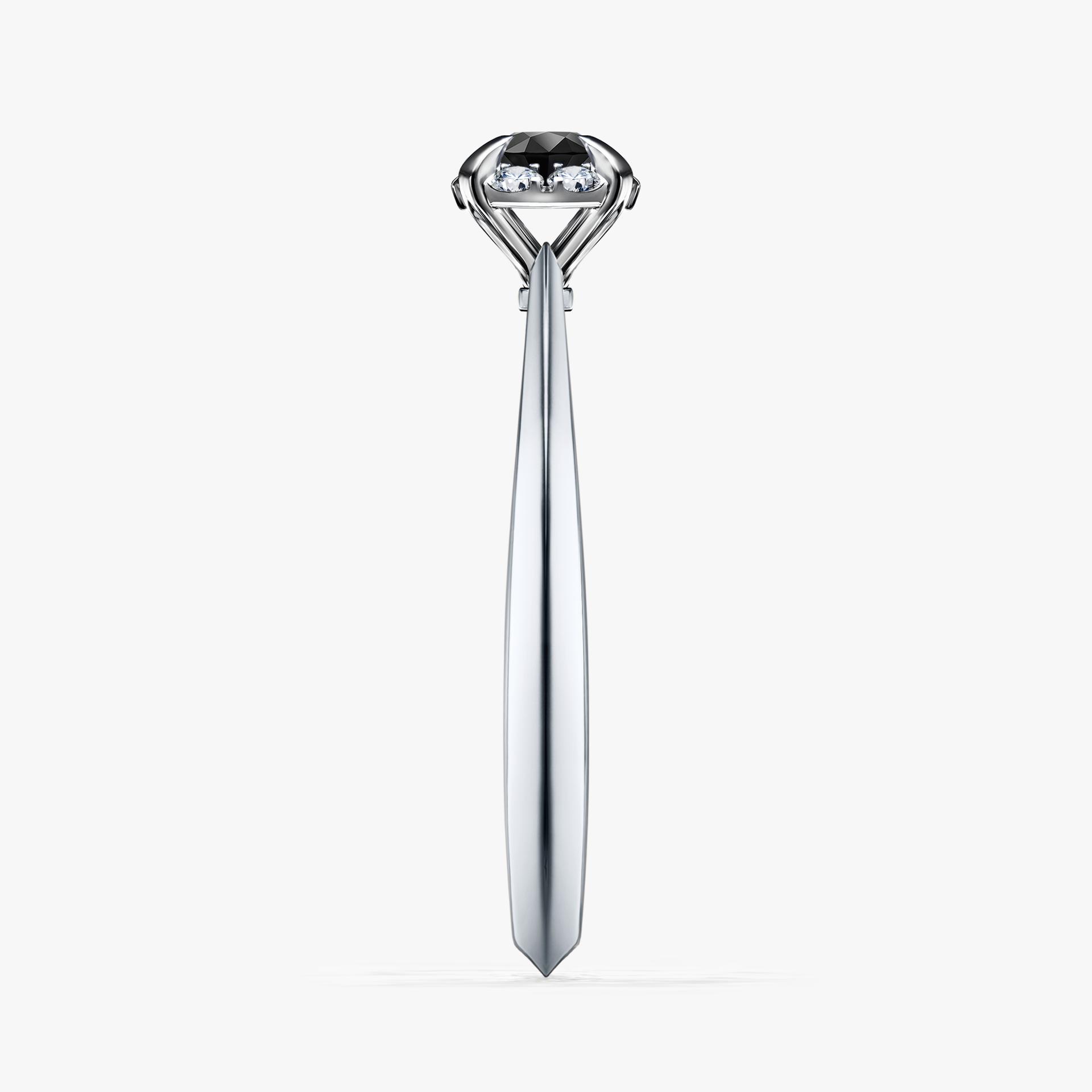 Pierscionek zareczynowy z diamentem czarnym 014 CT z bialego zlota my beauty 03