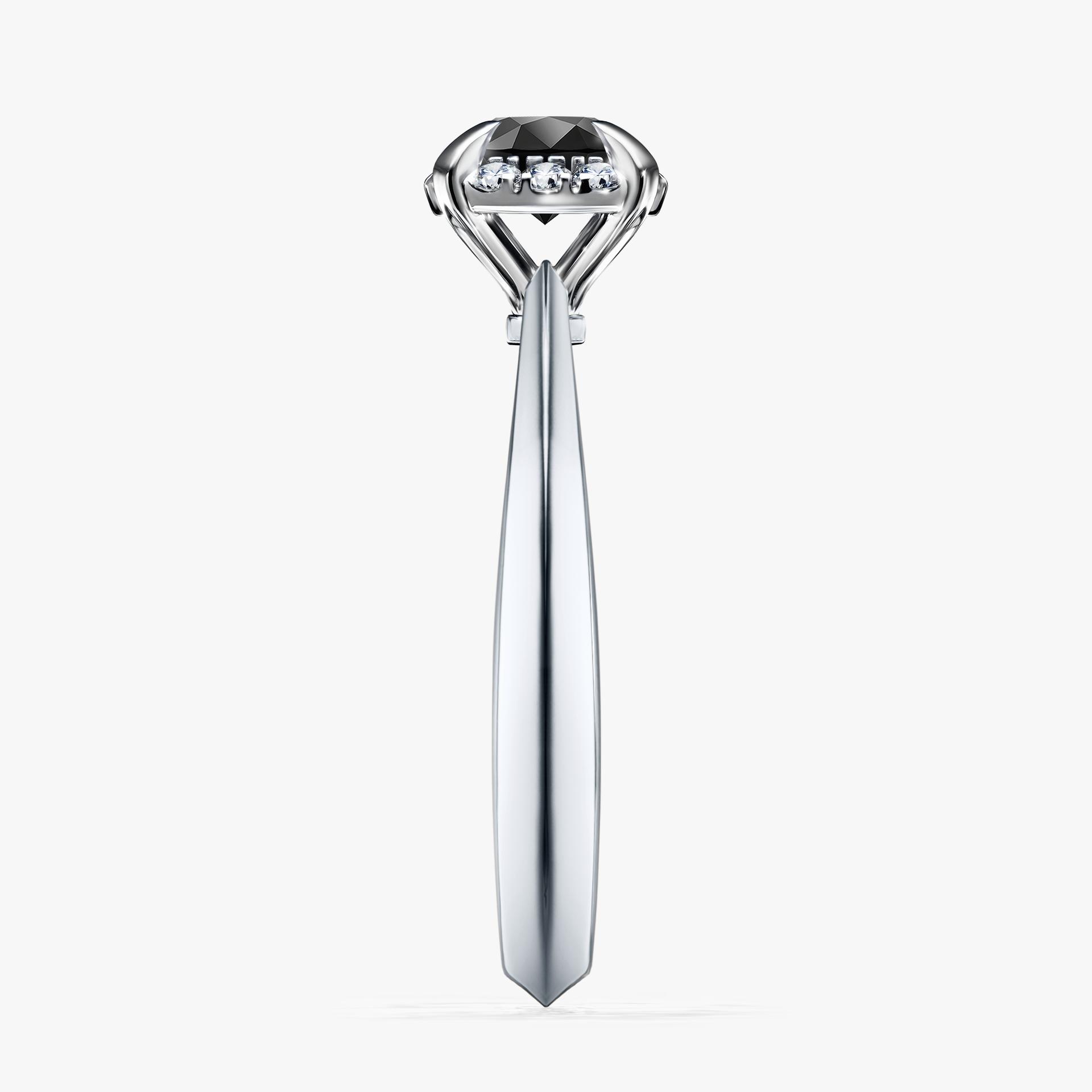 Pierscionek zareczynowy z diamentem czarnym 062 CT z bialego zlota my beauty 03