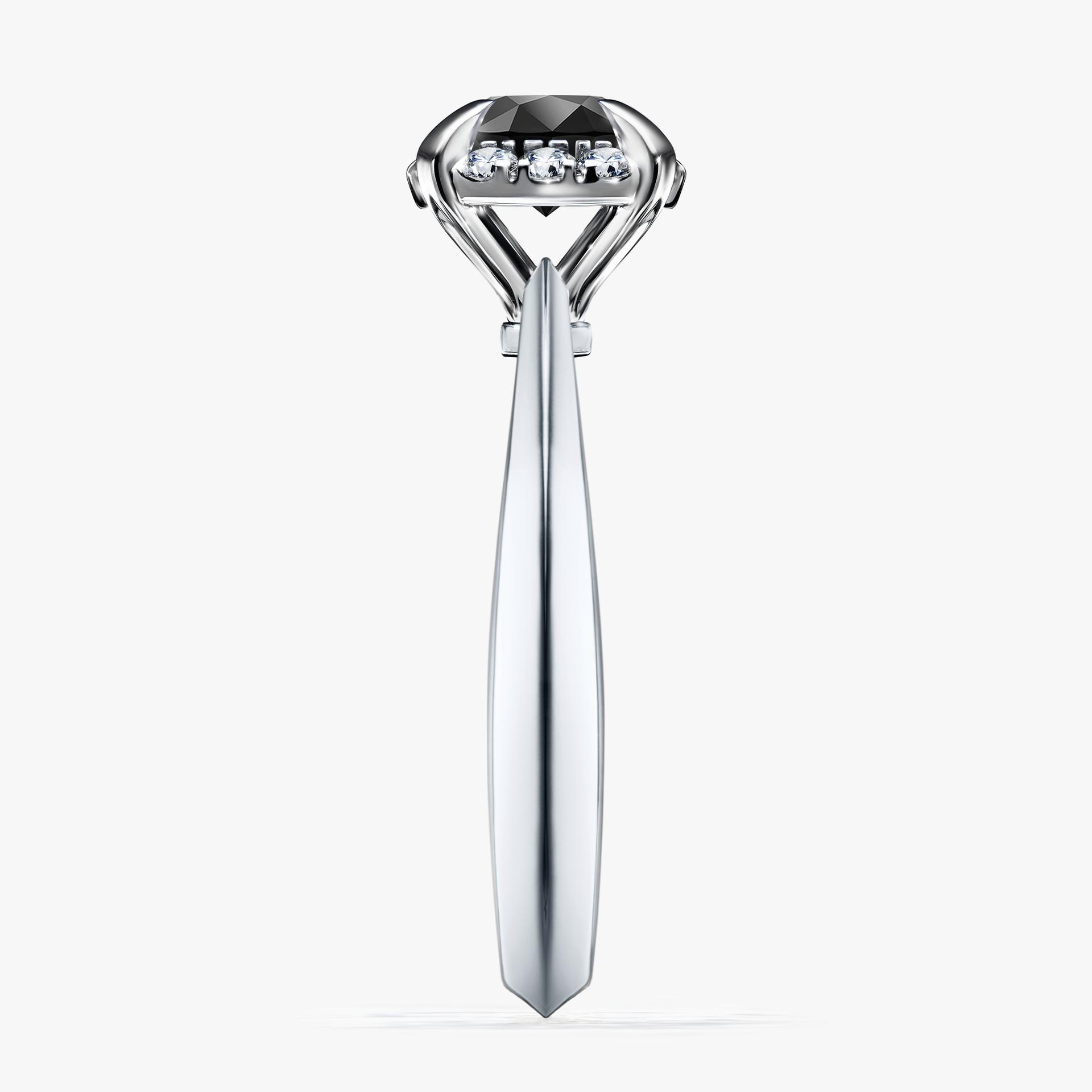 Pierscionek zareczynowy z diamentem czarnym 098 CT z bialego zlota my beauty 03