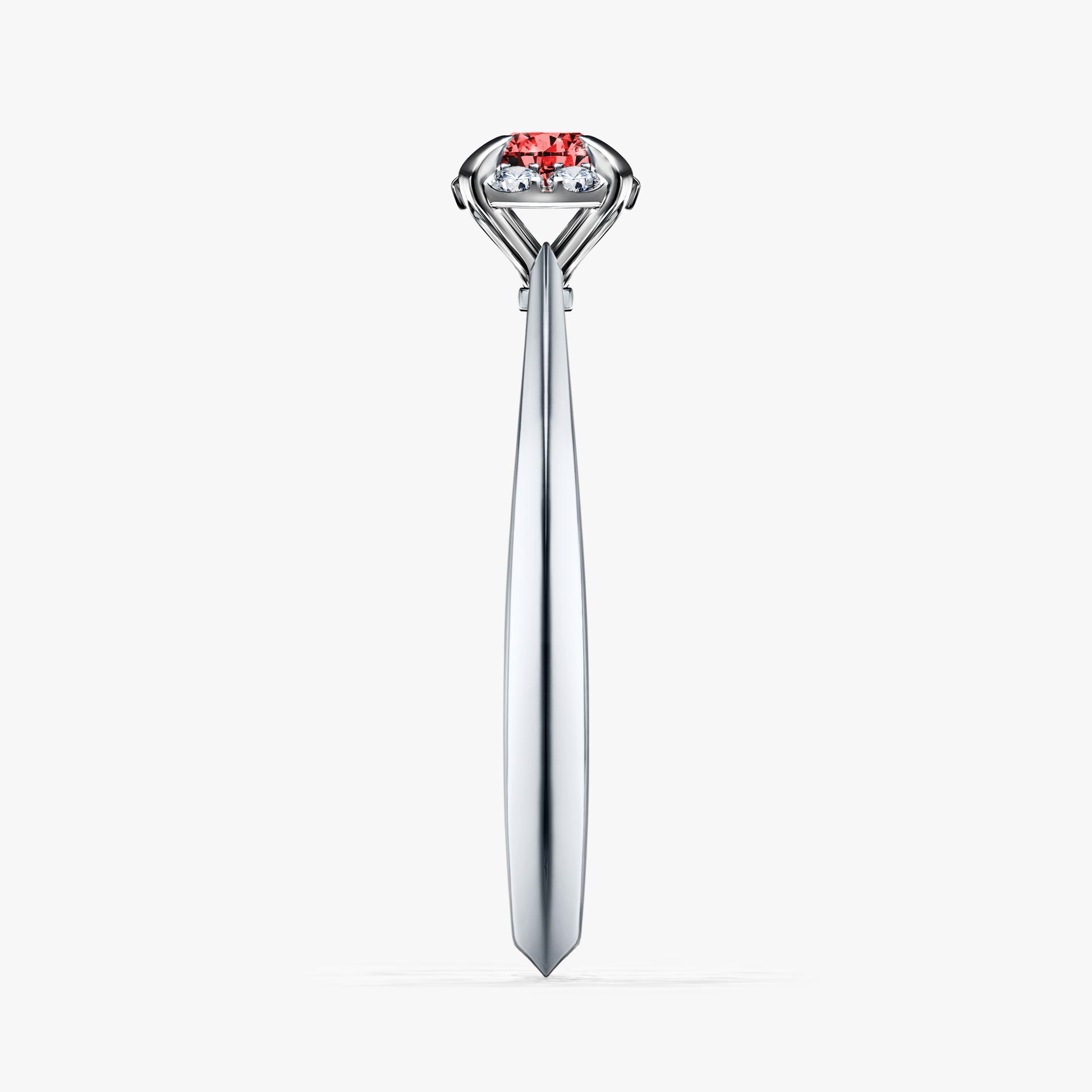 Pierscionek zareczynowy z diamentem czerwony 014 CT z bialego zlota my beauty 03