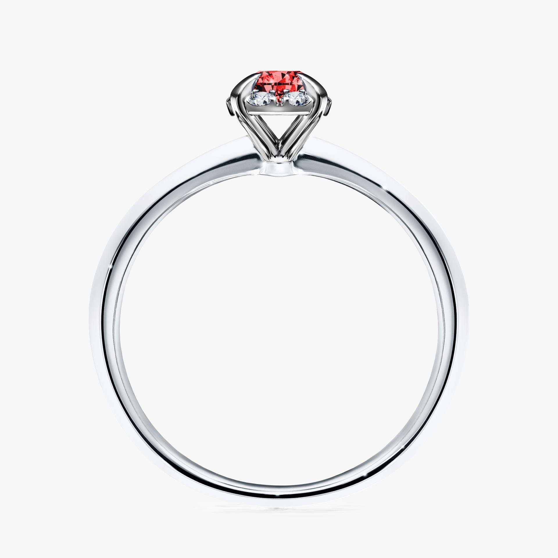 Pierscionek zareczynowy z diamentem czerwony 033 CT z bialego zlota my beauty 02