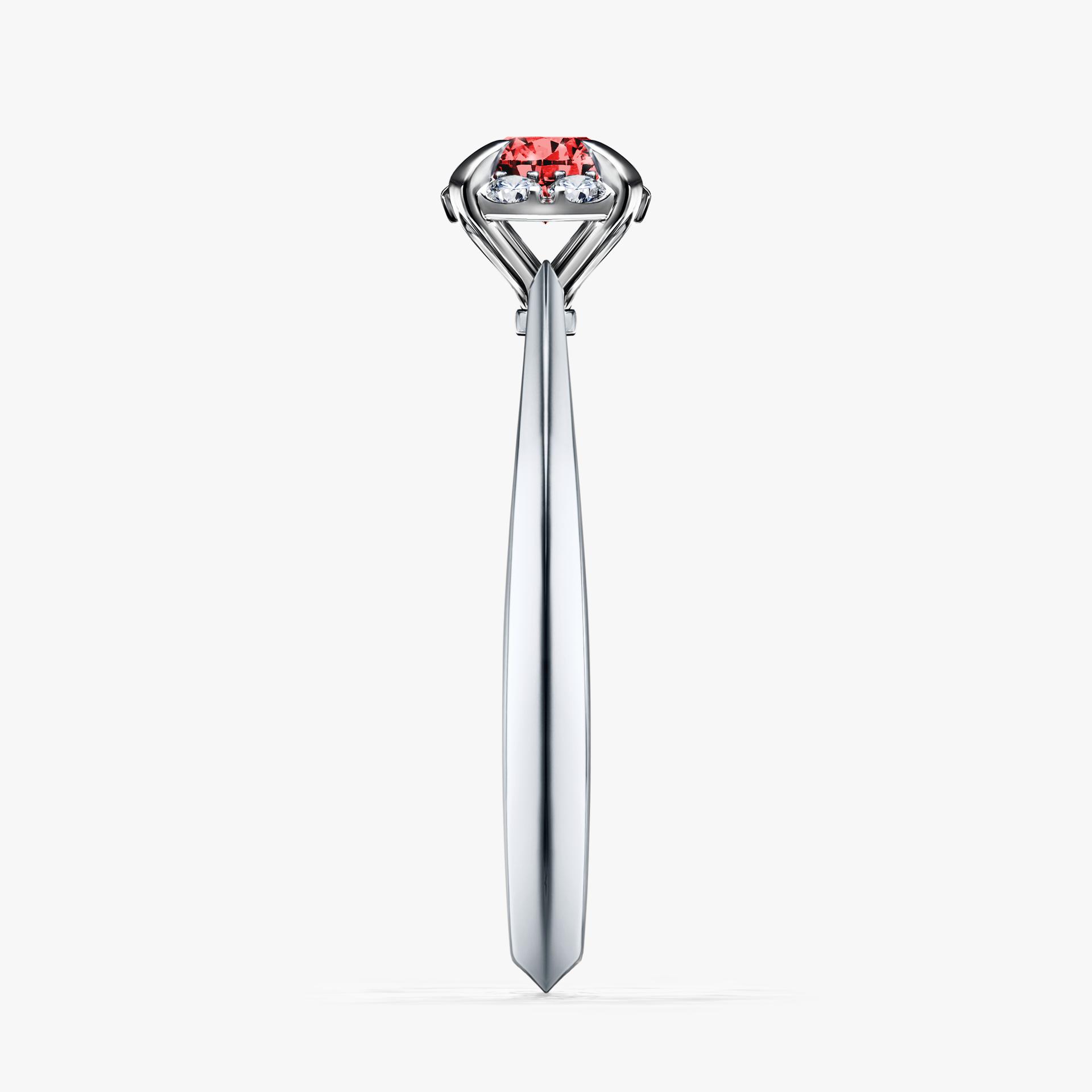 Pierscionek zareczynowy z diamentem czerwony 033 CT z bialego zlota my beauty 03