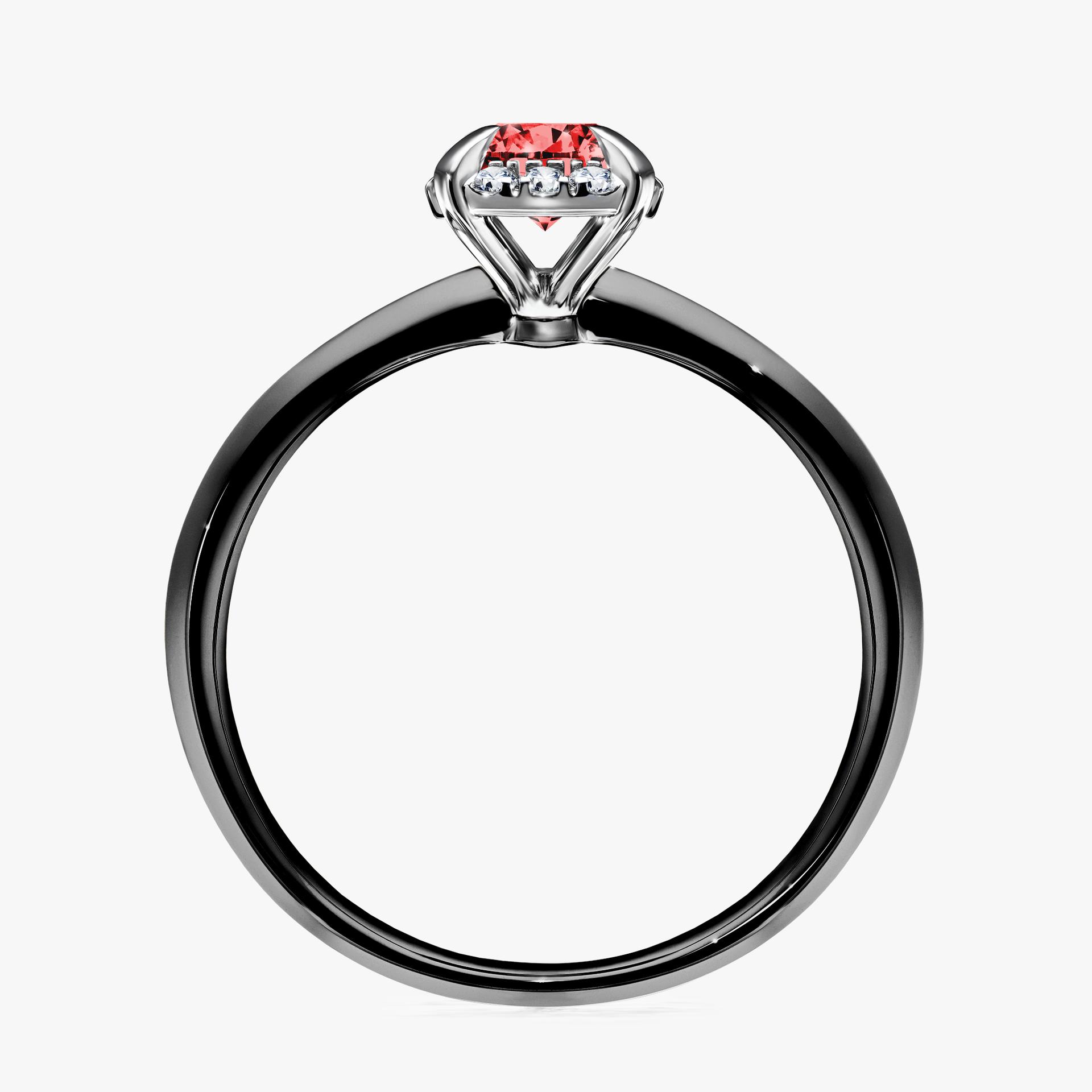 Pierscionek zareczynowy z diamentem czerwony 062 CT z czarnego zlota my beauty 02