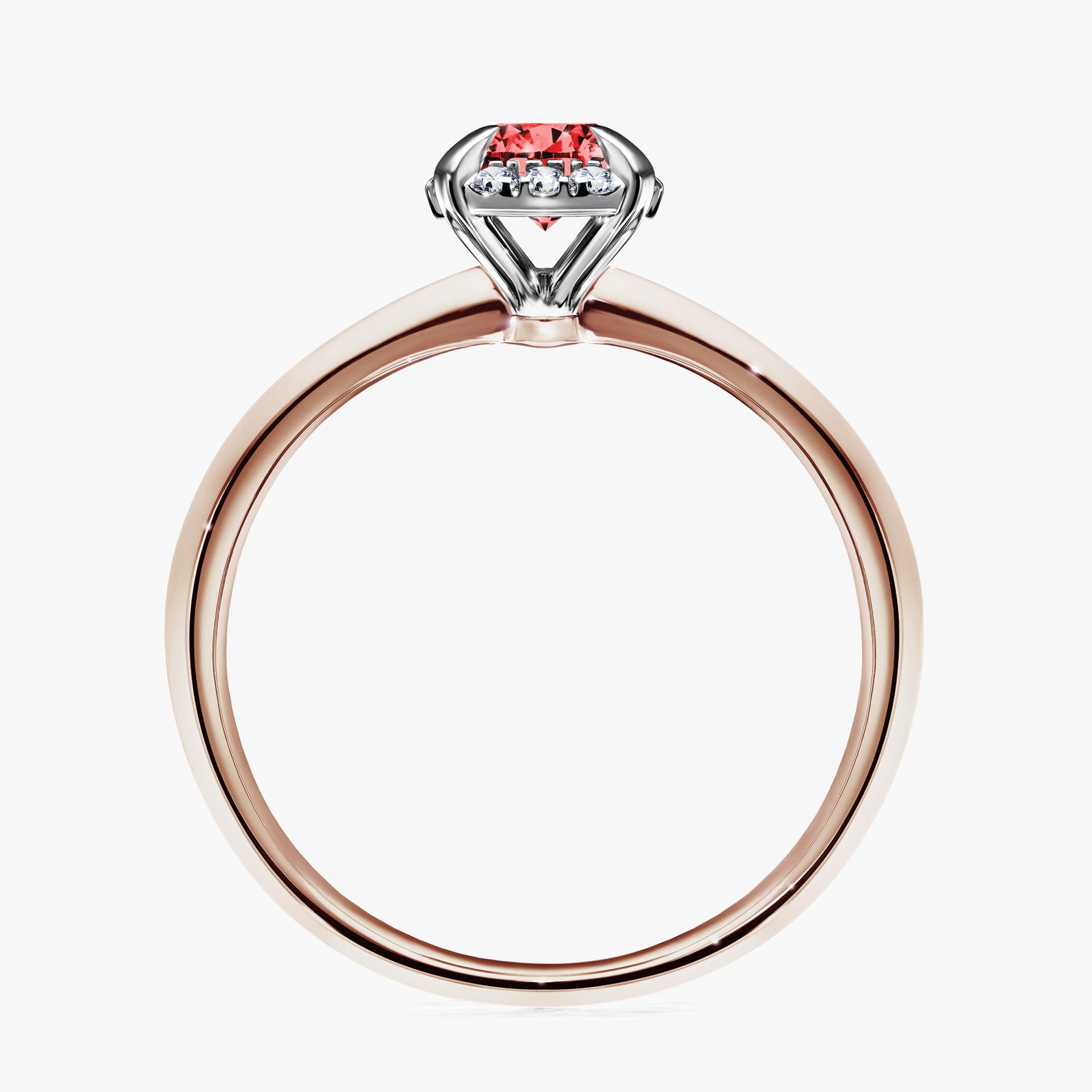 Pierscionek zareczynowy z diamentem czerwony 062 CT z rozowego zlota my beauty 02