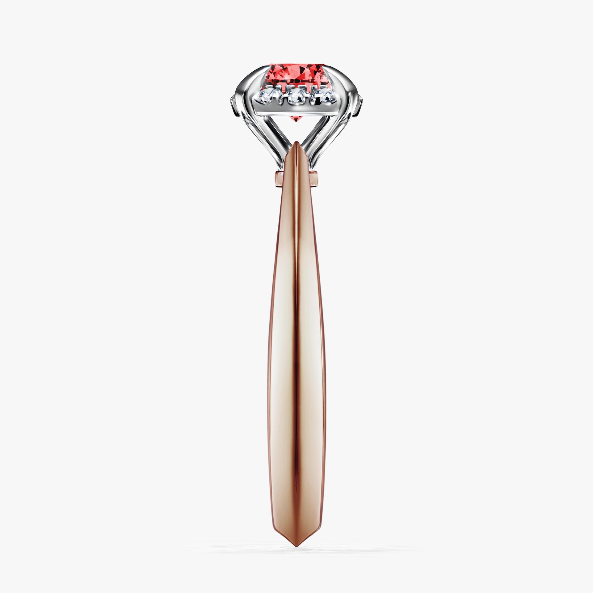Pierscionek zareczynowy z diamentem czerwony 062 CT z rozowego zlota my beauty 03