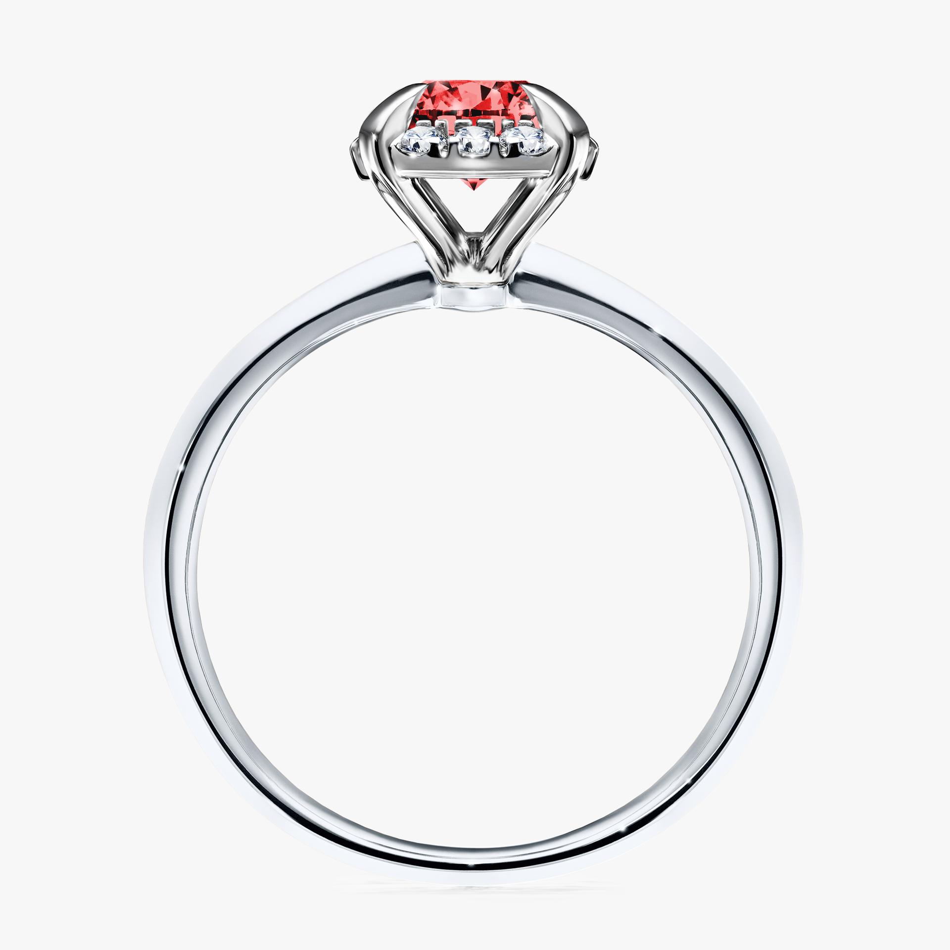 Pierscionek zareczynowy z diamentem czerwony 098 CT z bialego zlota my beauty 02