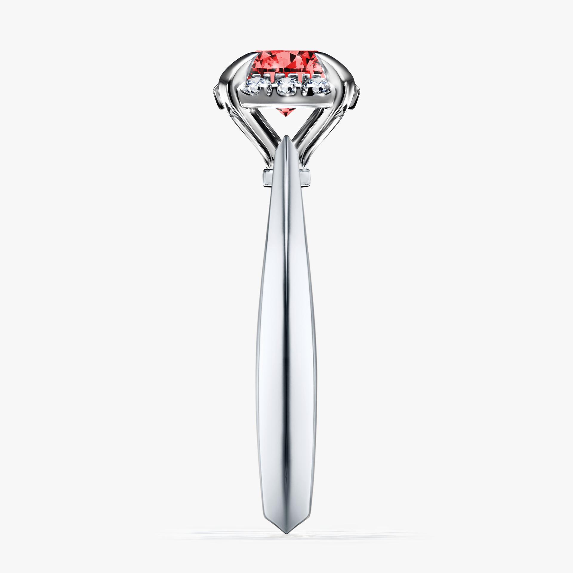 Pierscionek zareczynowy z diamentem czerwony 098 CT z bialego zlota my beauty 03