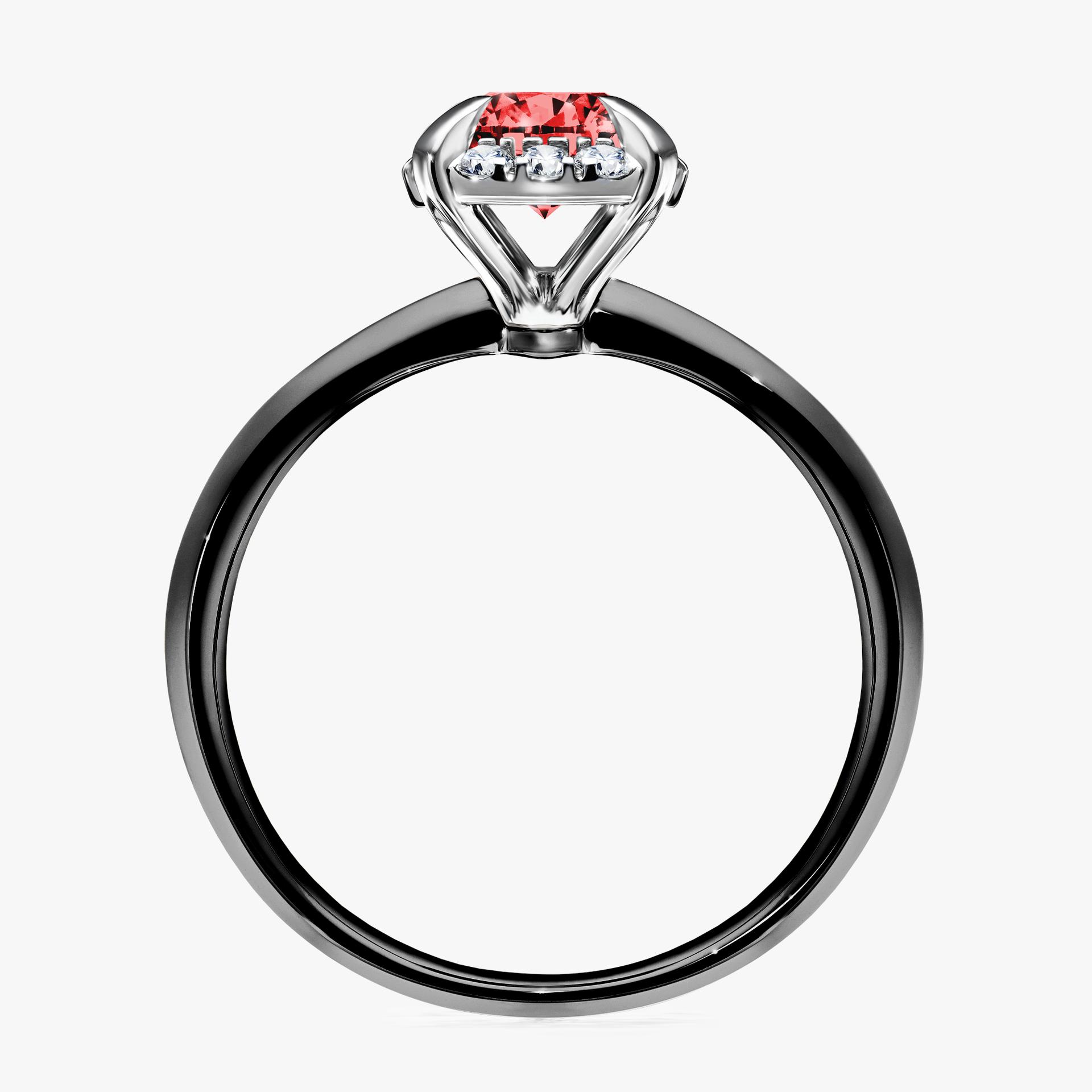 Pierscionek zareczynowy z diamentem czerwony 098 CT z czarnego zlota my beauty 02