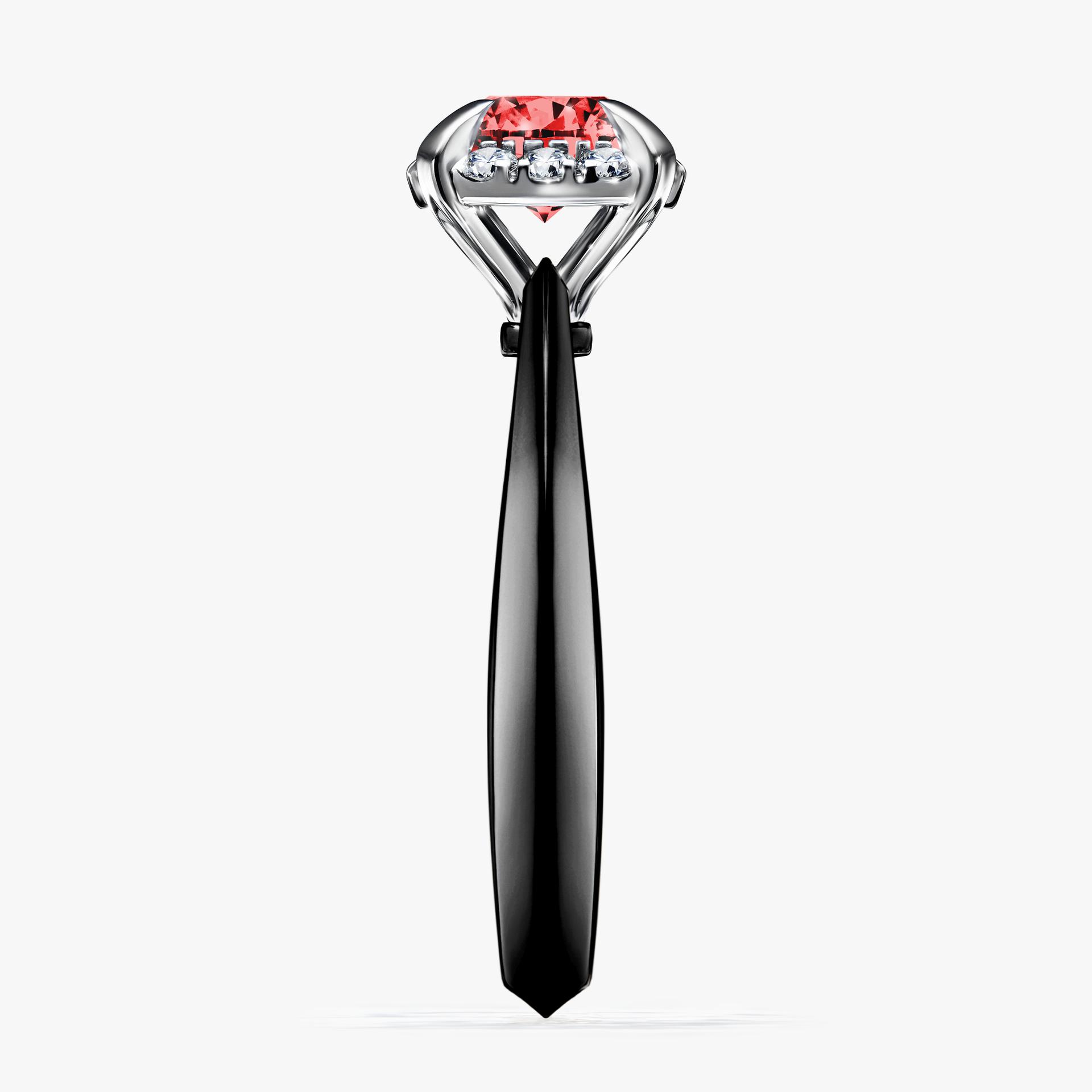 Pierscionek zareczynowy z diamentem czerwony 098 CT z czarnego zlota my beauty 03