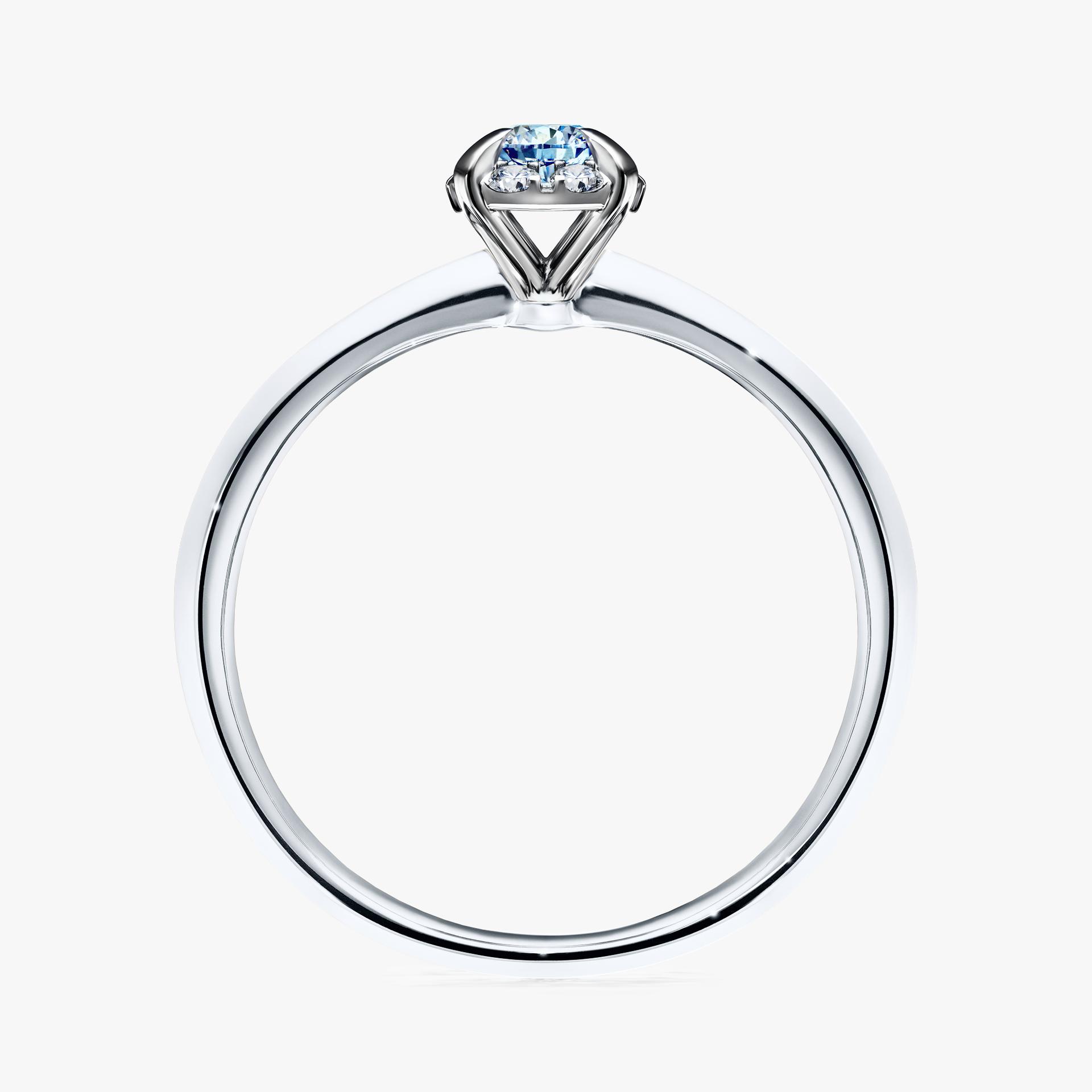 Pierscionek zareczynowy z diamentem niebieski 014 CT z bialego zlota my beauty 02