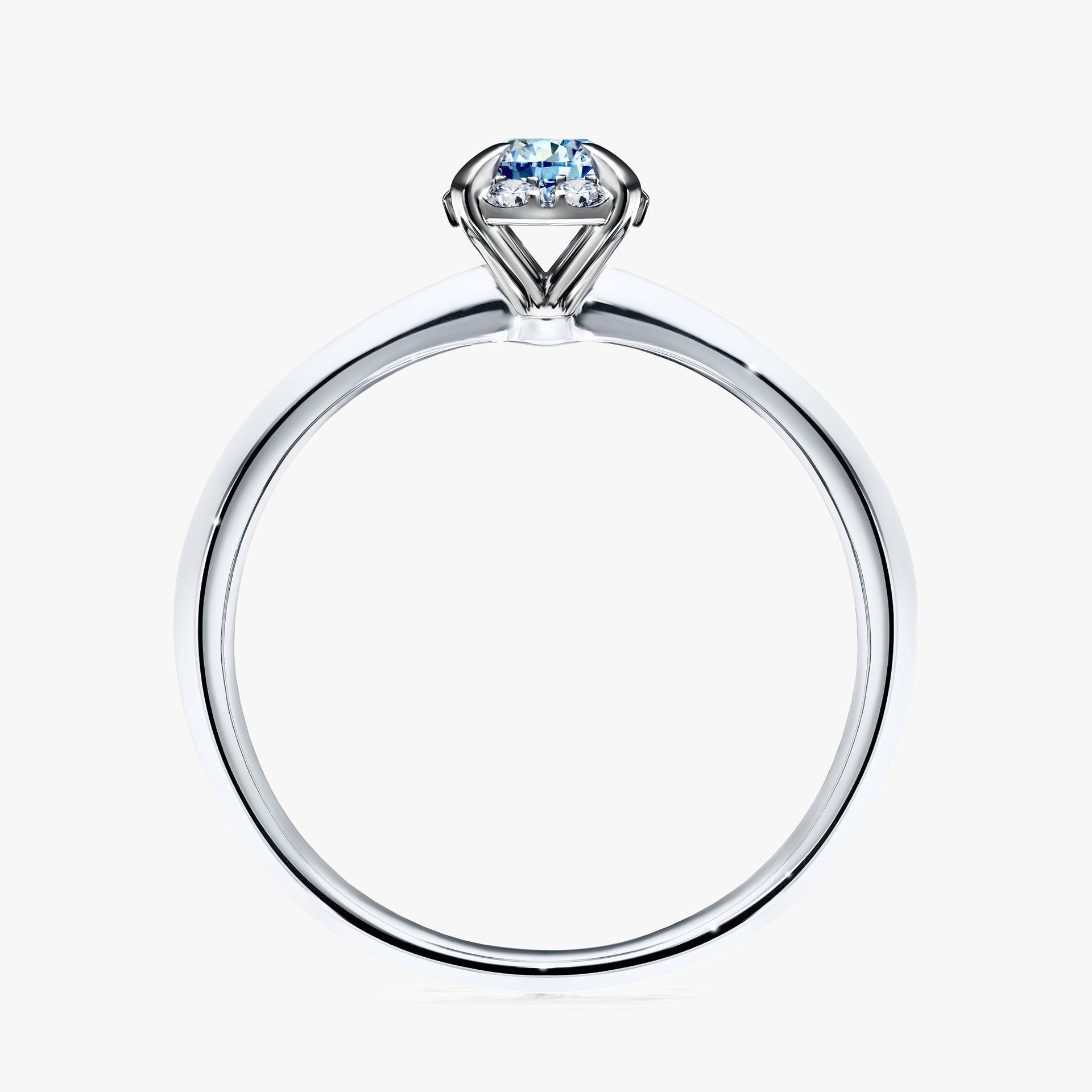 Pierscionek zareczynowy z diamentem niebieski 033 CT z bialego zlota my beauty 02