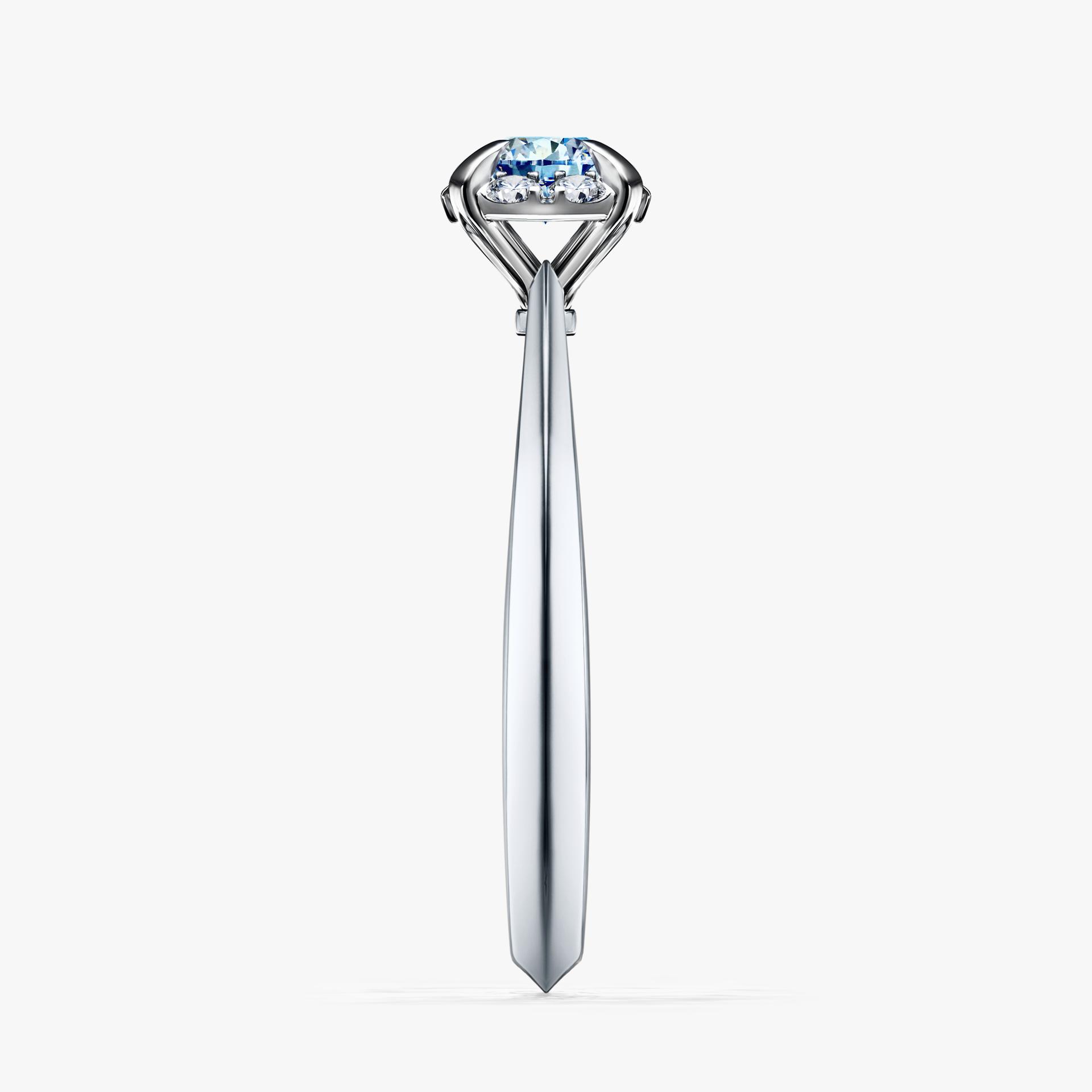 Pierscionek zareczynowy z diamentem niebieski 033 CT z bialego zlota my beauty 03