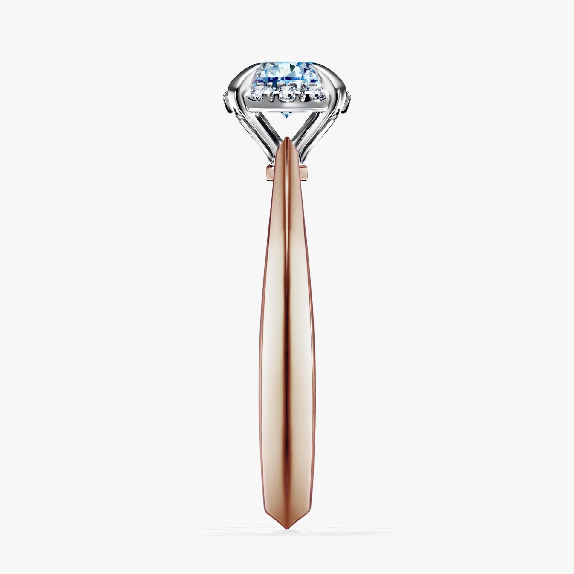 Pierscionek zareczynowy z diamentem niebieski 062 CT z rozowego zlota my beauty 03