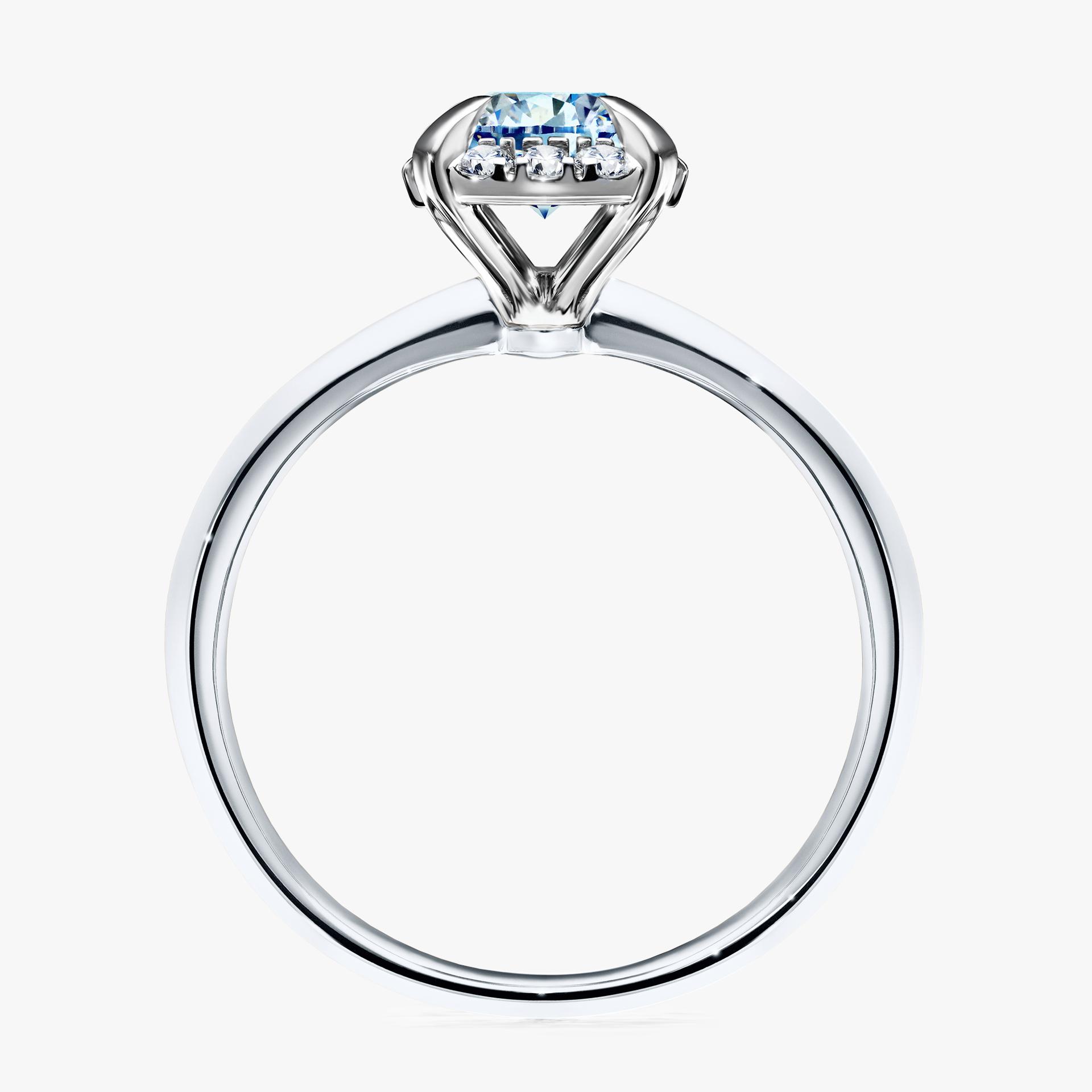 Pierscionek zareczynowy z diamentem niebieski 098 CT z bialego zlota my beauty 02