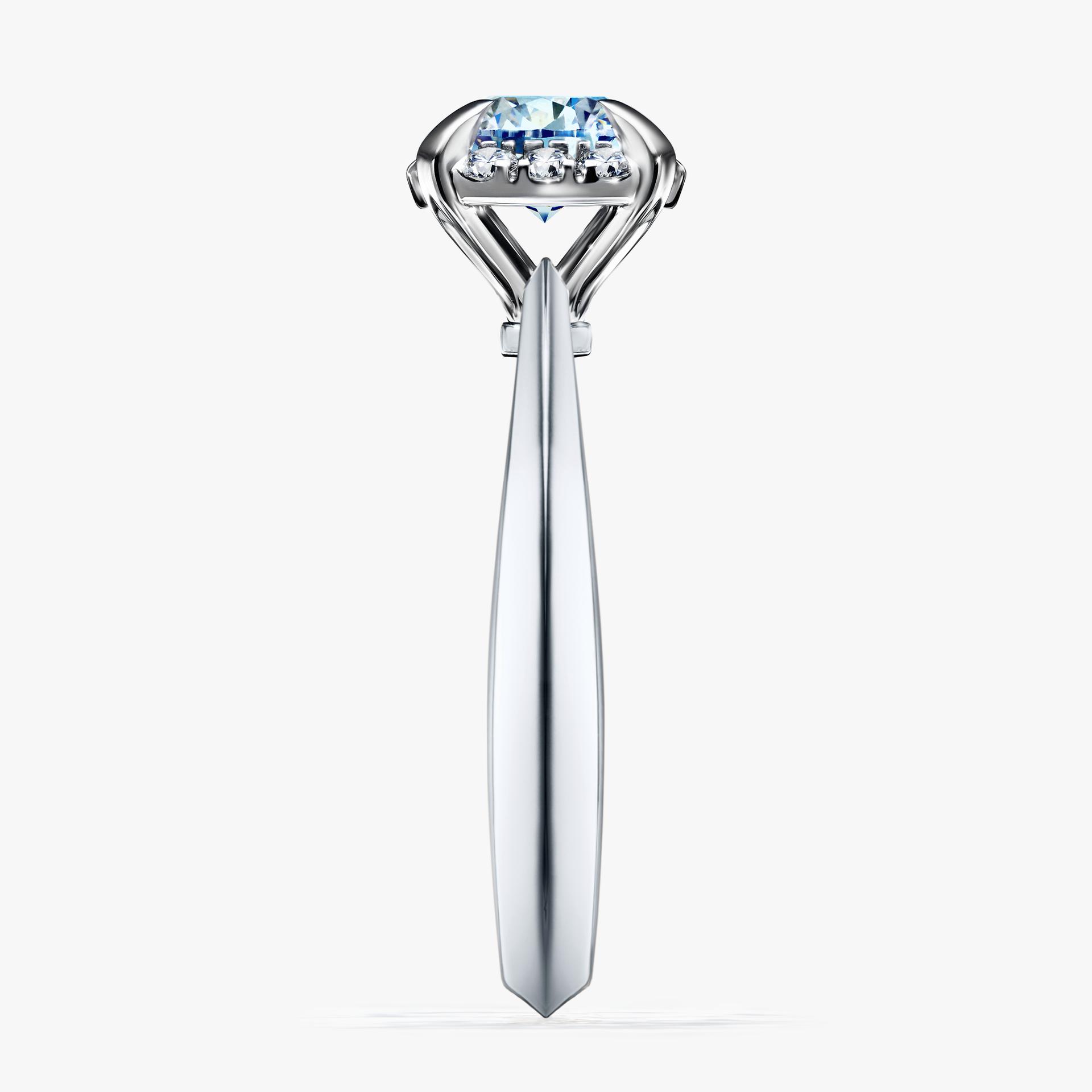 Pierscionek zareczynowy z diamentem niebieski 098 CT z bialego zlota my beauty 03
