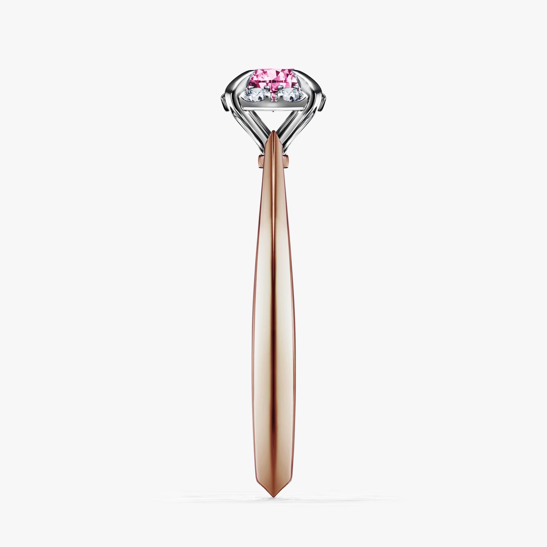 Pierscionek zareczynowy z diamentem rozowy 033 CT z rozowego zlota my beauty 03
