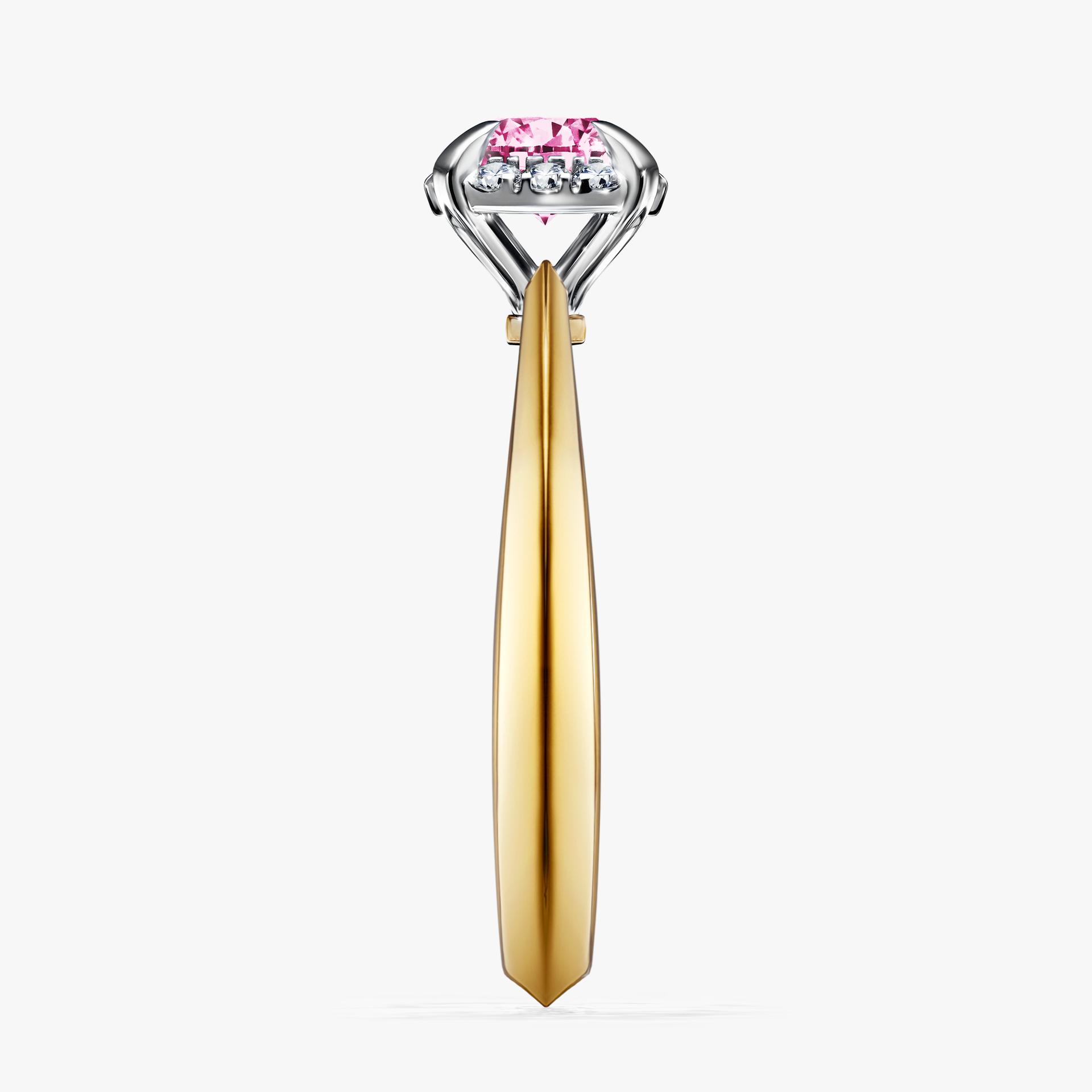 Pierscionek zareczynowy z diamentem rozowy 062 CT z zoltego zlota my beauty 03