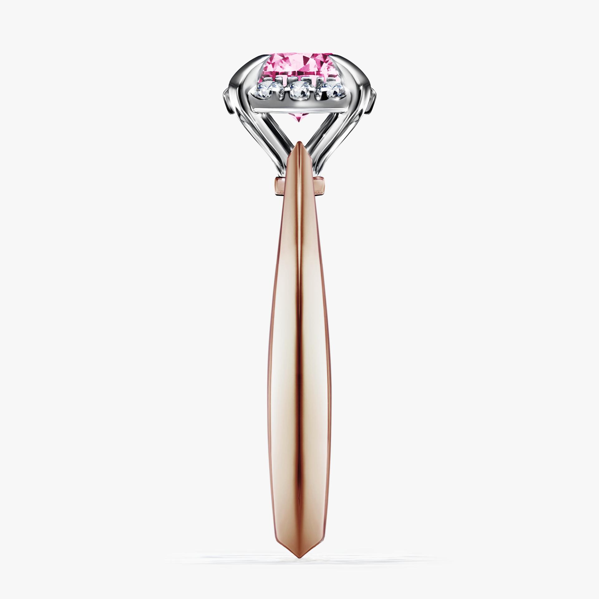 Pierscionek zareczynowy z diamentem rozowy 098 CT z rozowego zlota my beauty 03