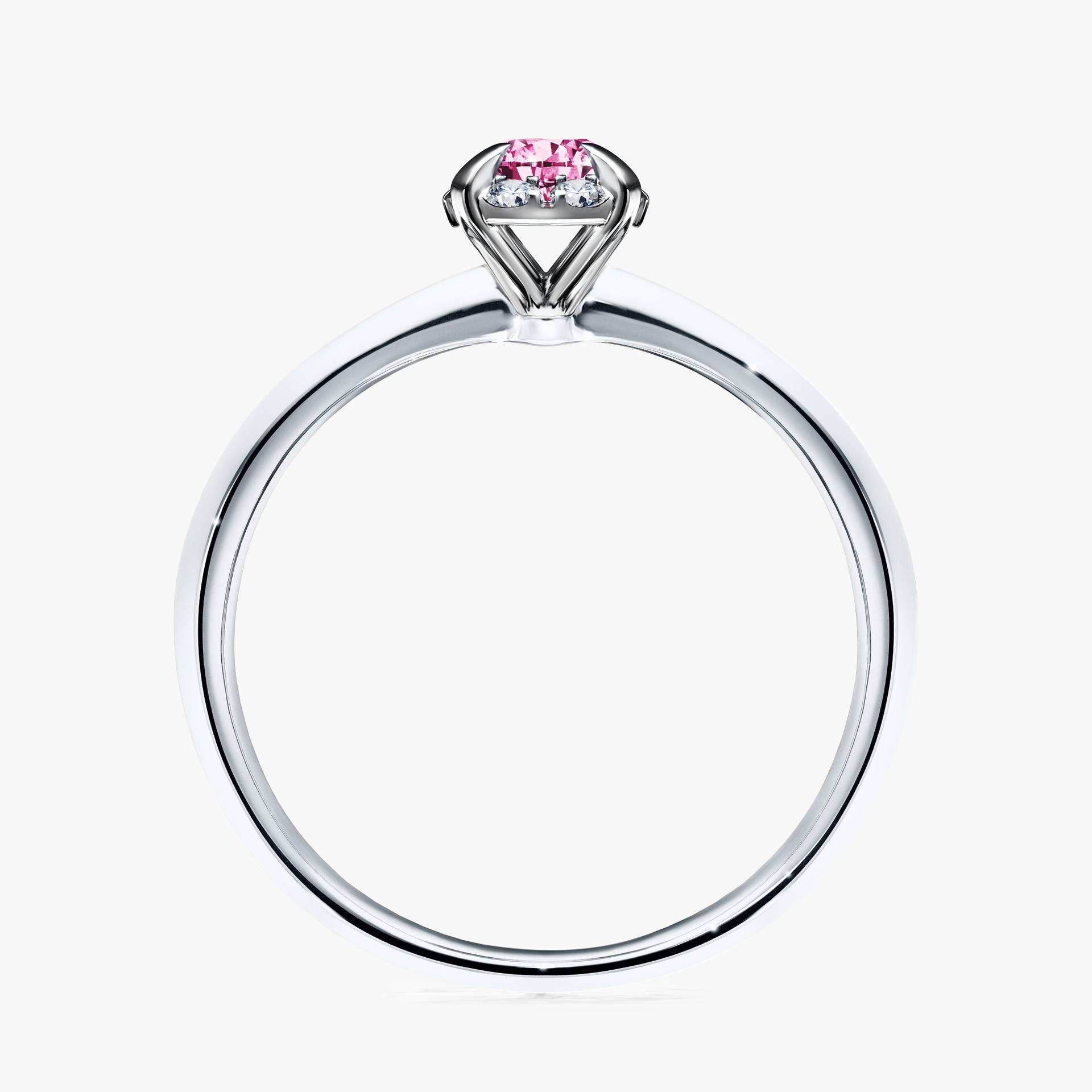 Pierscionek zareczynowy z diamentem rozowym 033 CT z bialego zlota my beauty 02