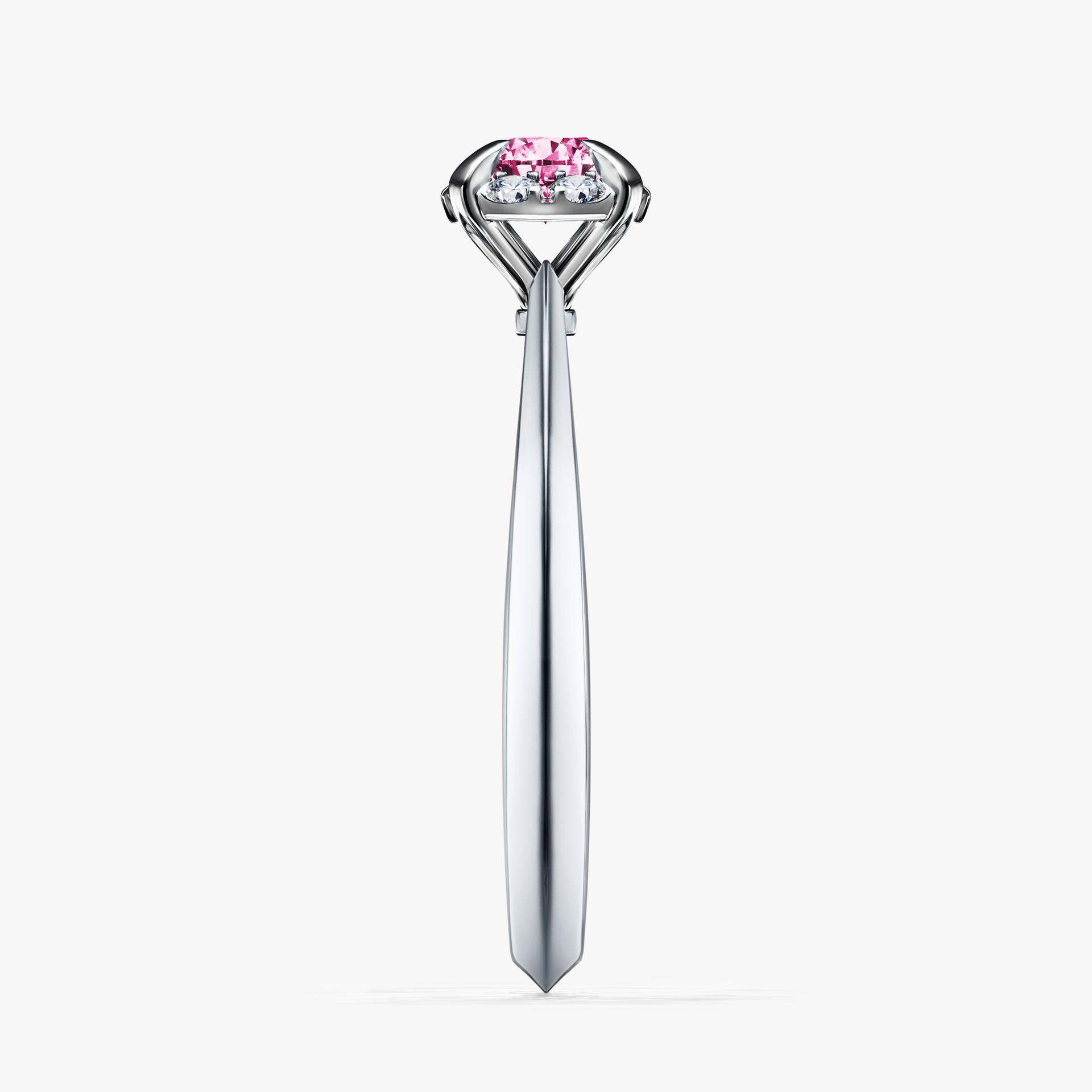 Pierscionek zareczynowy z diamentem rozowym 033 CT z bialego zlota my beauty 03