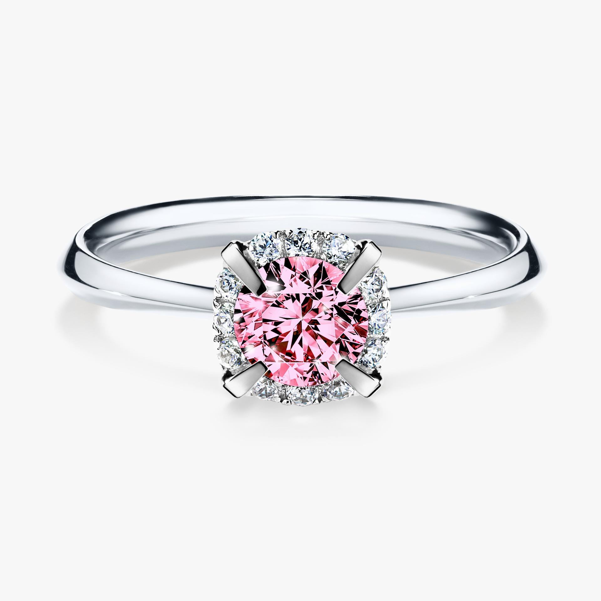Pierscionek zareczynowy z diamentem rozowym 062 CT z bialego zlota my beauty 01