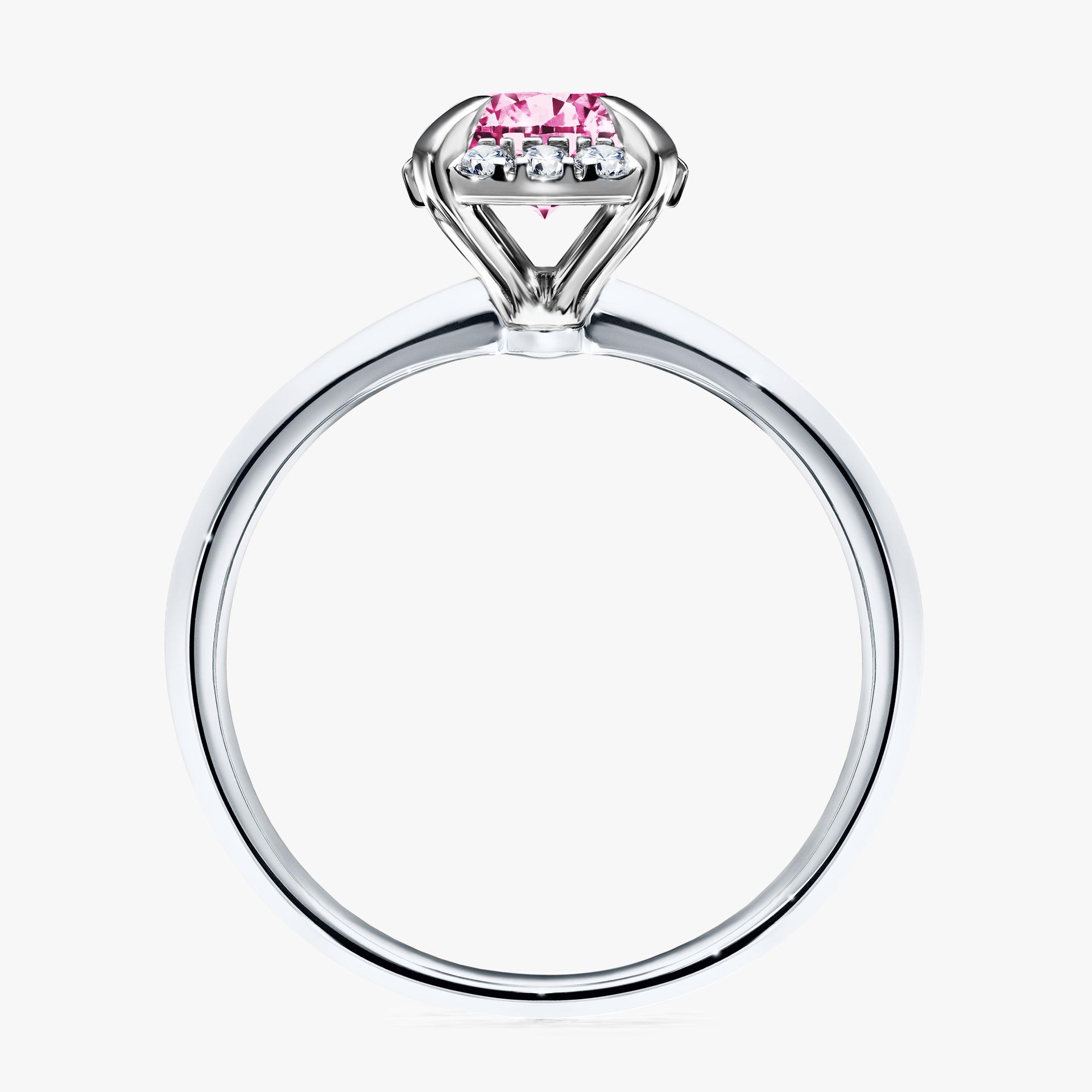 Pierscionek zareczynowy z diamentem rozowym 098 CT z bialego zlota my beauty 02