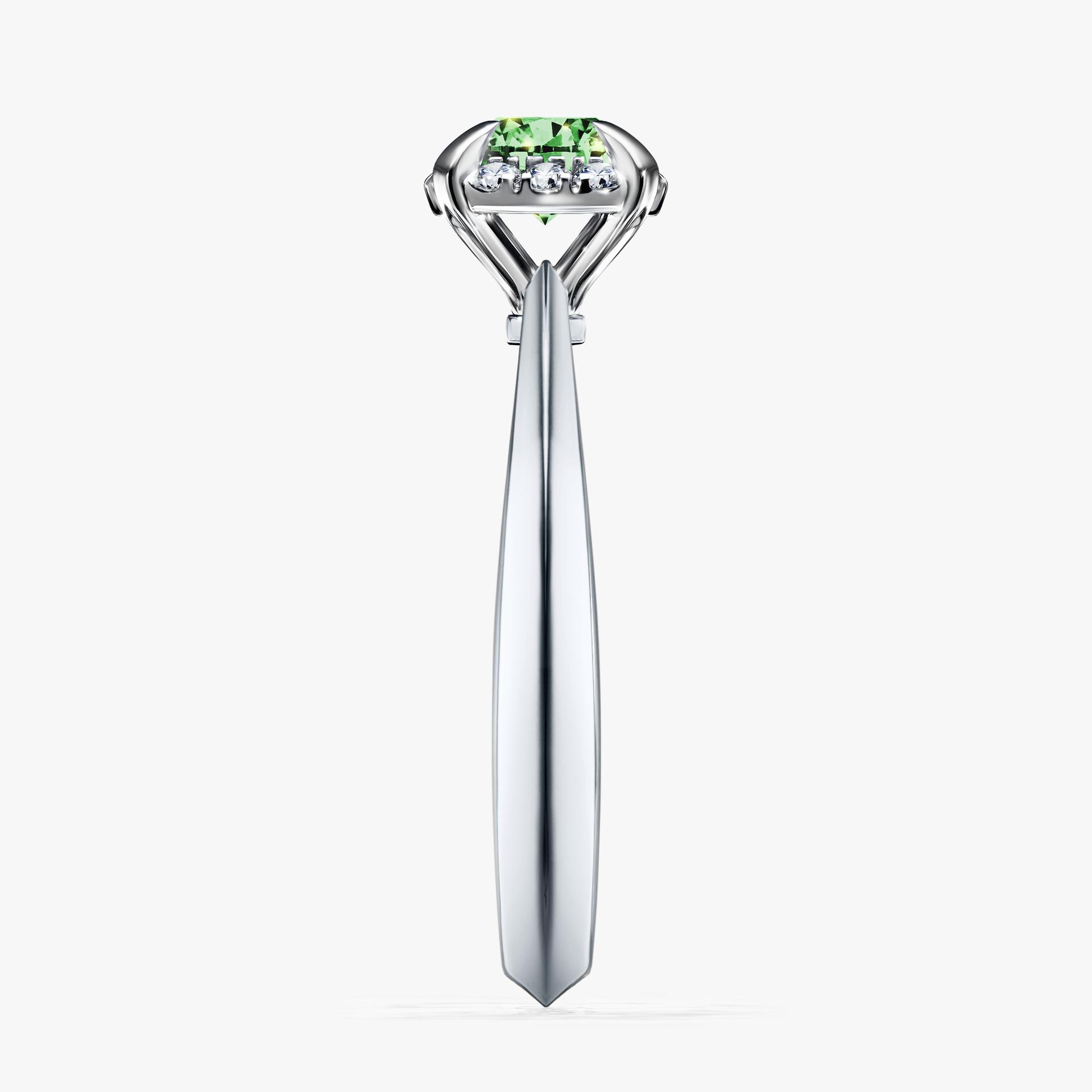Pierscionek zareczynowy z diamentem zielony_ciemny 062 CT z bialego zlota my beauty 03
