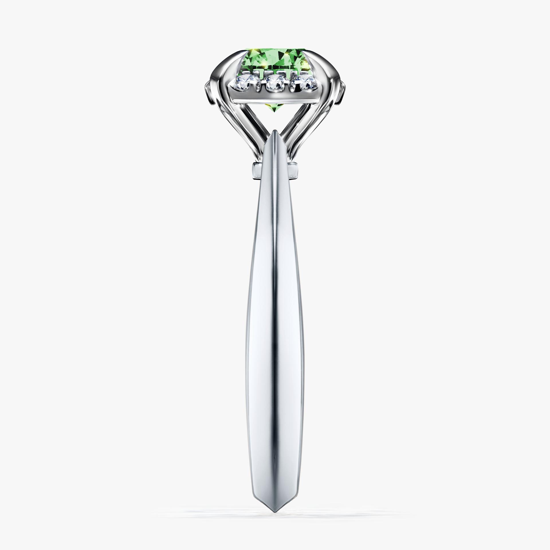 Pierscionek zareczynowy z diamentem zielony_ciemny 098 CT z bialego zlota my beauty 03
