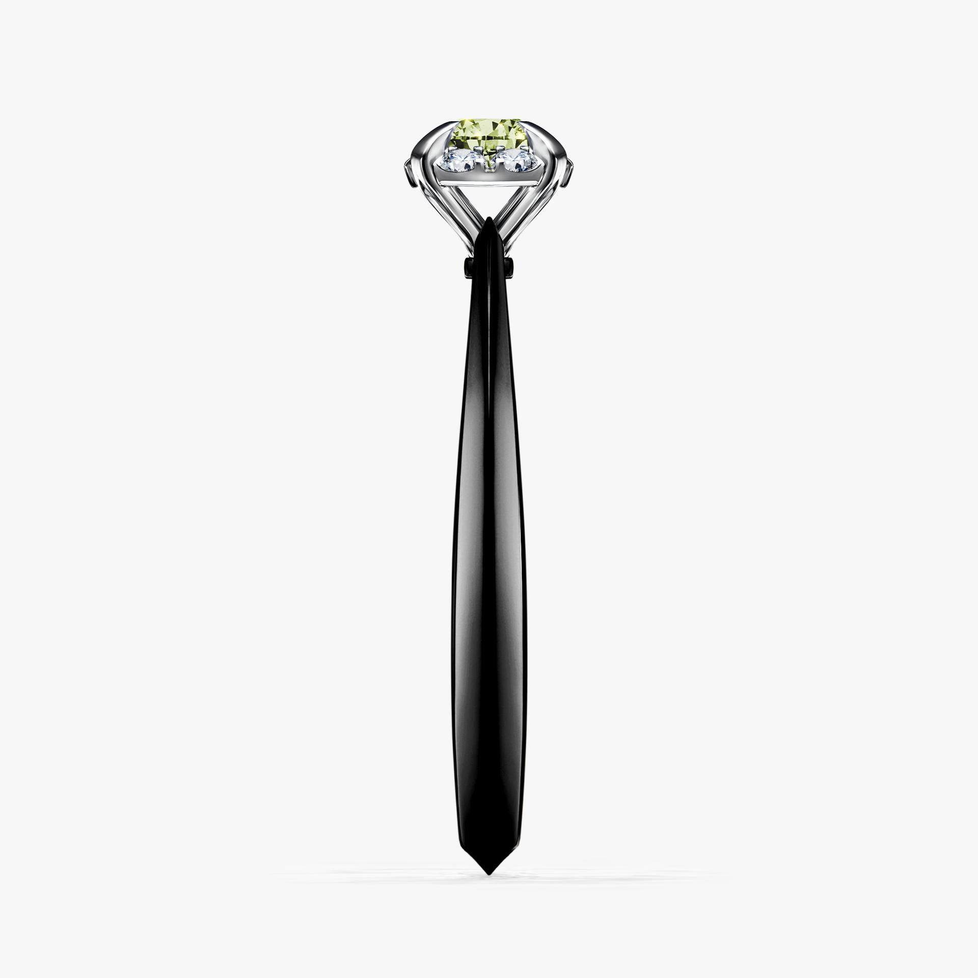 Pierscionek zareczynowy z diamentem zielony_jasny 014 CT z czarnego zlota my beauty 03