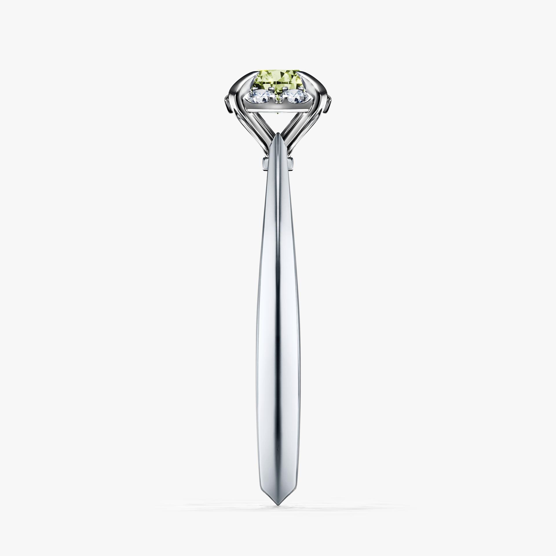 Pierscionek zareczynowy z diamentem zielony_jasny 033 CT z bialego zlota my beauty 03