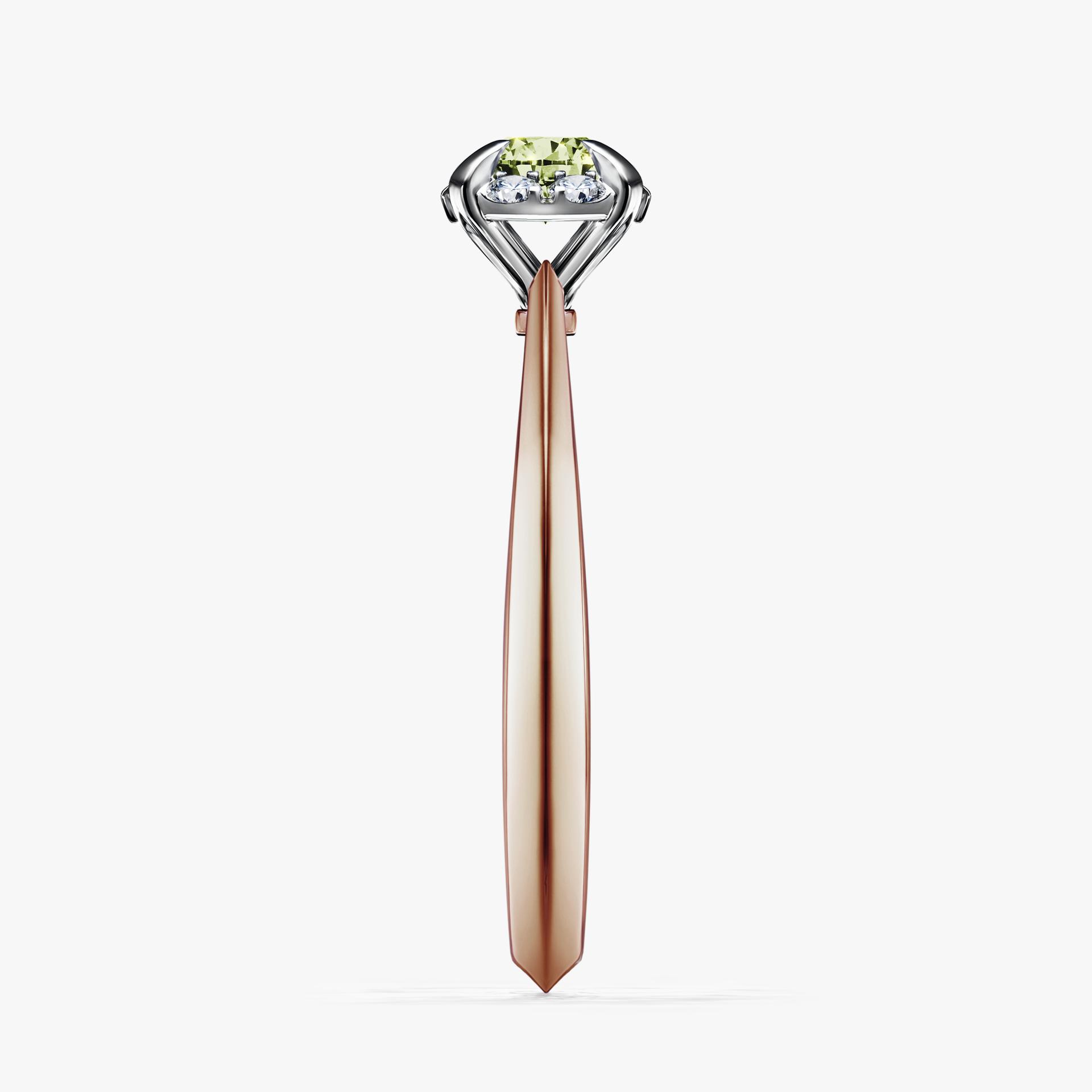 Pierscionek zareczynowy z diamentem zielony_jasny 033 CT z rozowego zlota my beauty 03