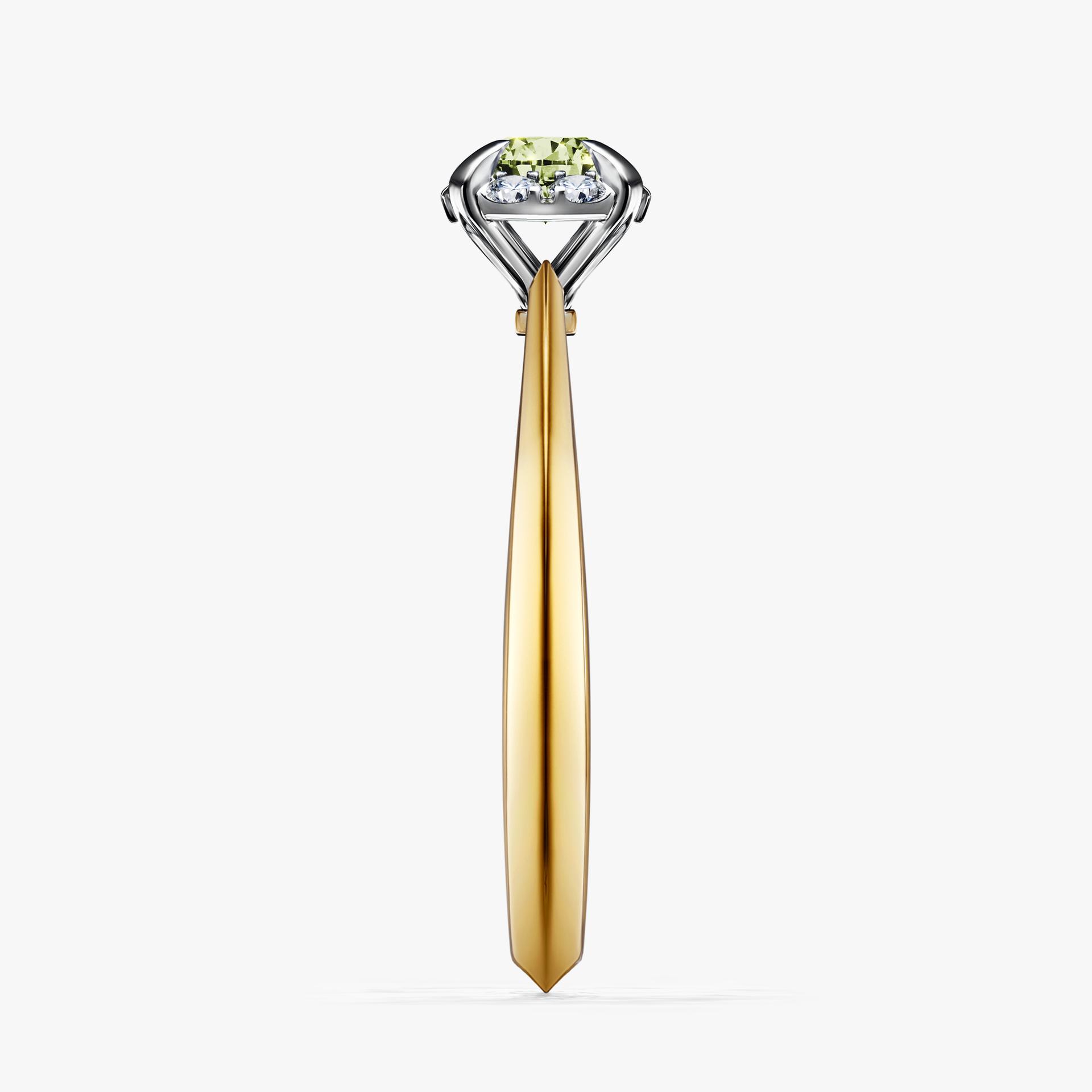 Pierscionek zareczynowy z diamentem zielony_jasny 033 CT z zoltego zlota my beauty 03