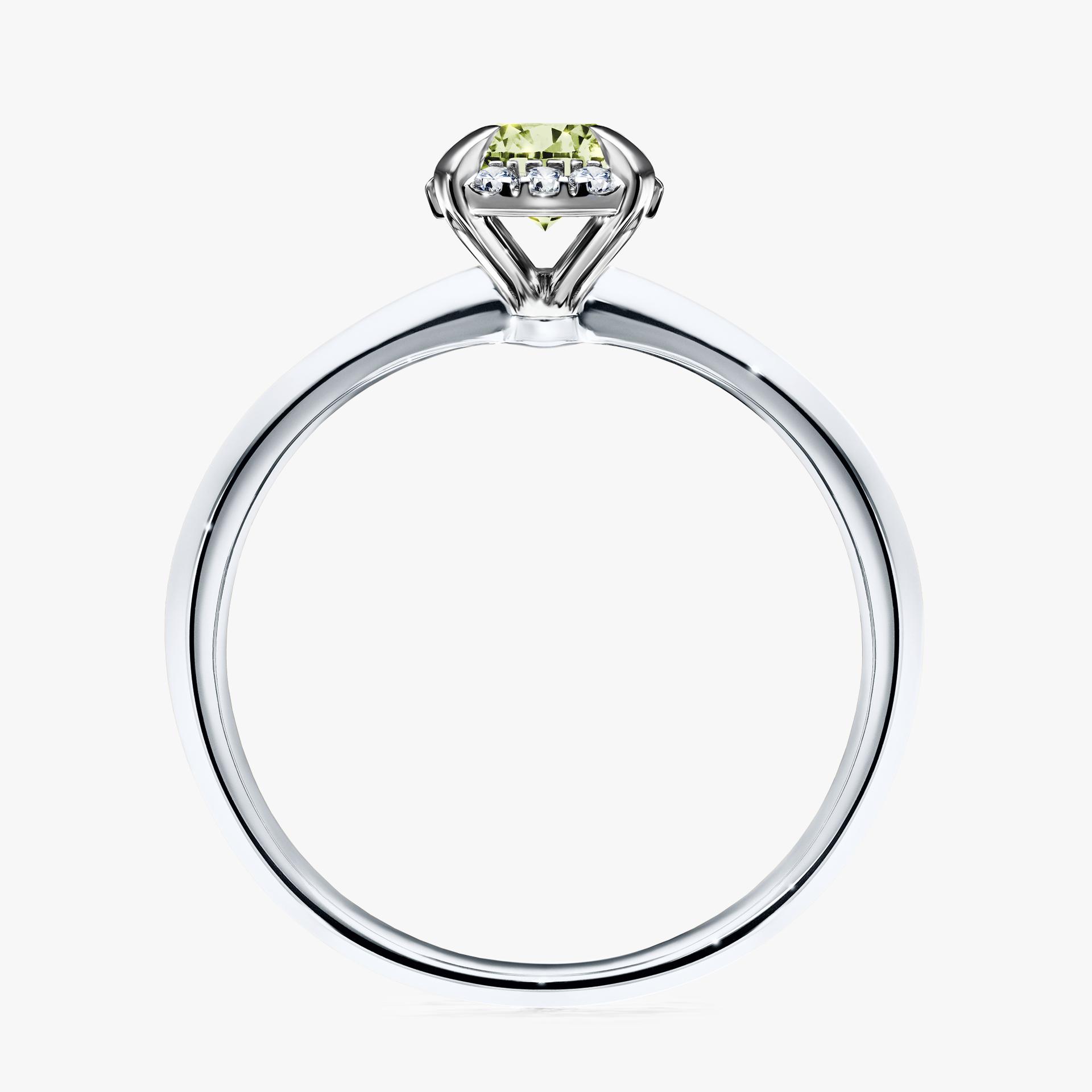 Pierscionek zareczynowy z diamentem zielony_jasny 062 CT z bialego zlota my beauty 02