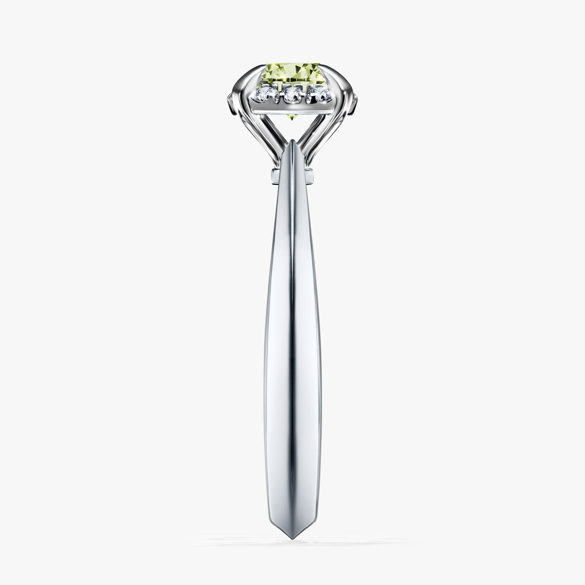 Pierscionek zareczynowy z diamentem zielony_jasny 062 CT z bialego zlota my beauty 03