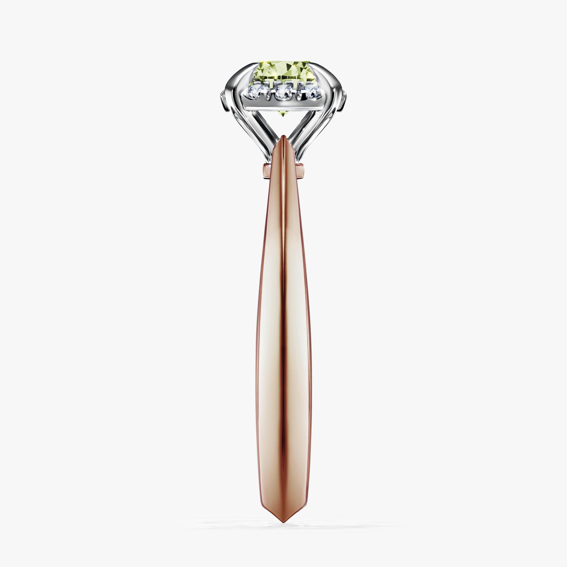 Pierscionek zareczynowy z diamentem zielony_jasny 062 CT z rozowego zlota my beauty 03