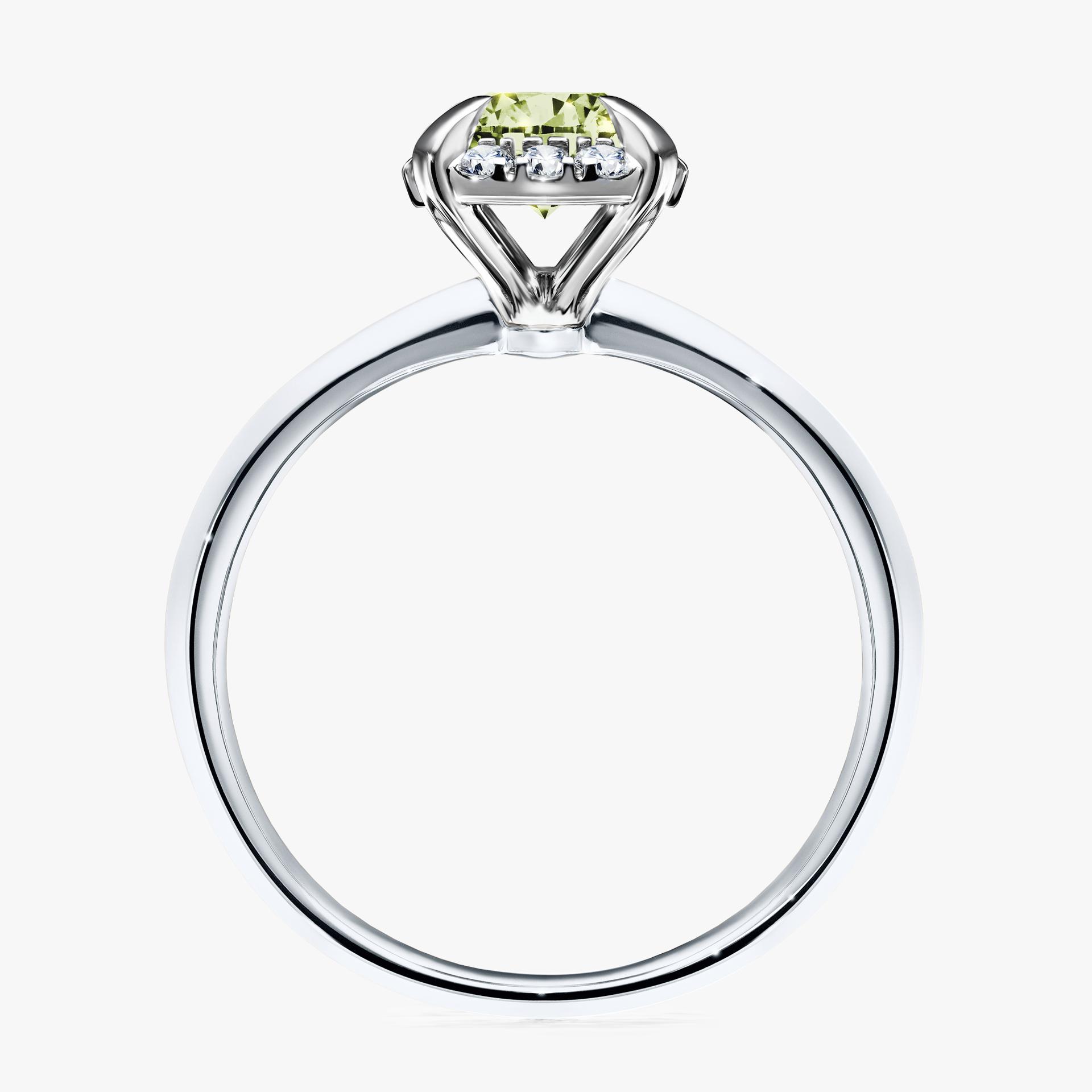 Pierscionek zareczynowy z diamentem zielony_jasny 098 CT z bialego zlota my beauty 02