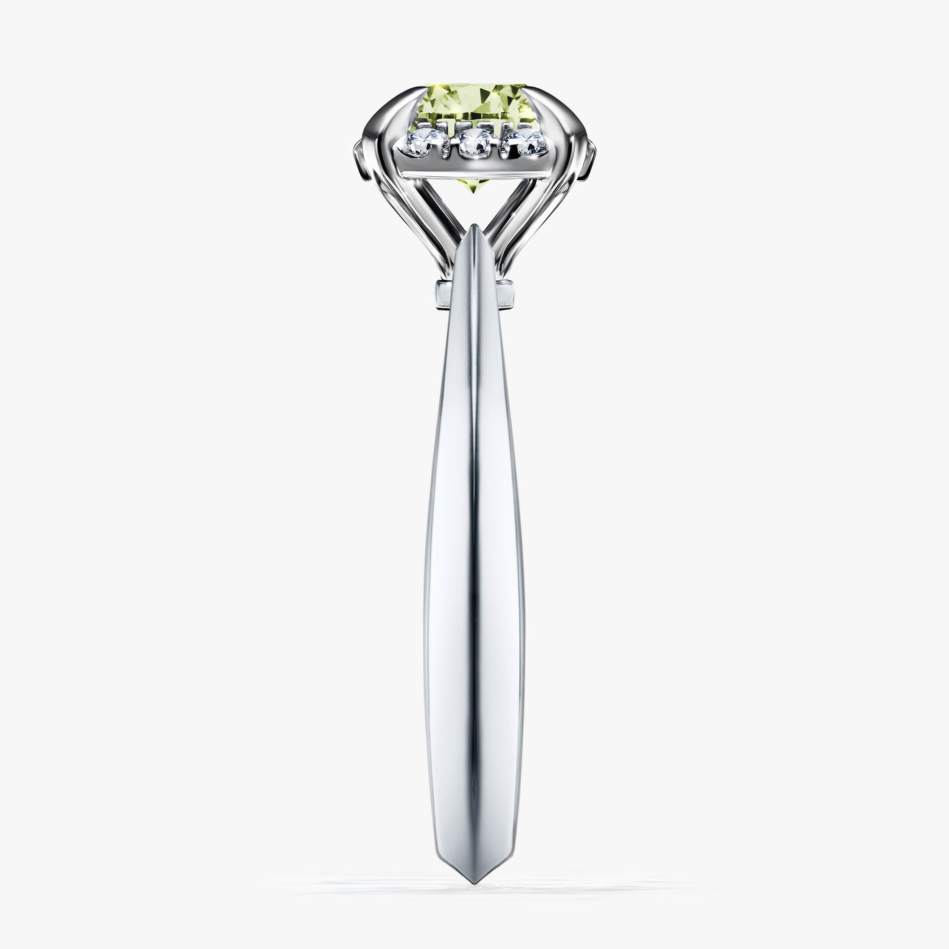 Pierscionek zareczynowy z diamentem zielony_jasny 098 CT z bialego zlota my beauty 03