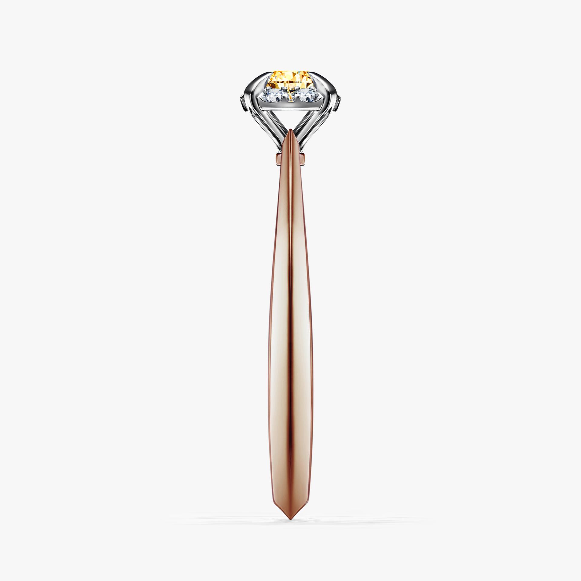 Pierscionek zareczynowy z diamentem zolty 014 CT z rozowego zlota my beauty 03
