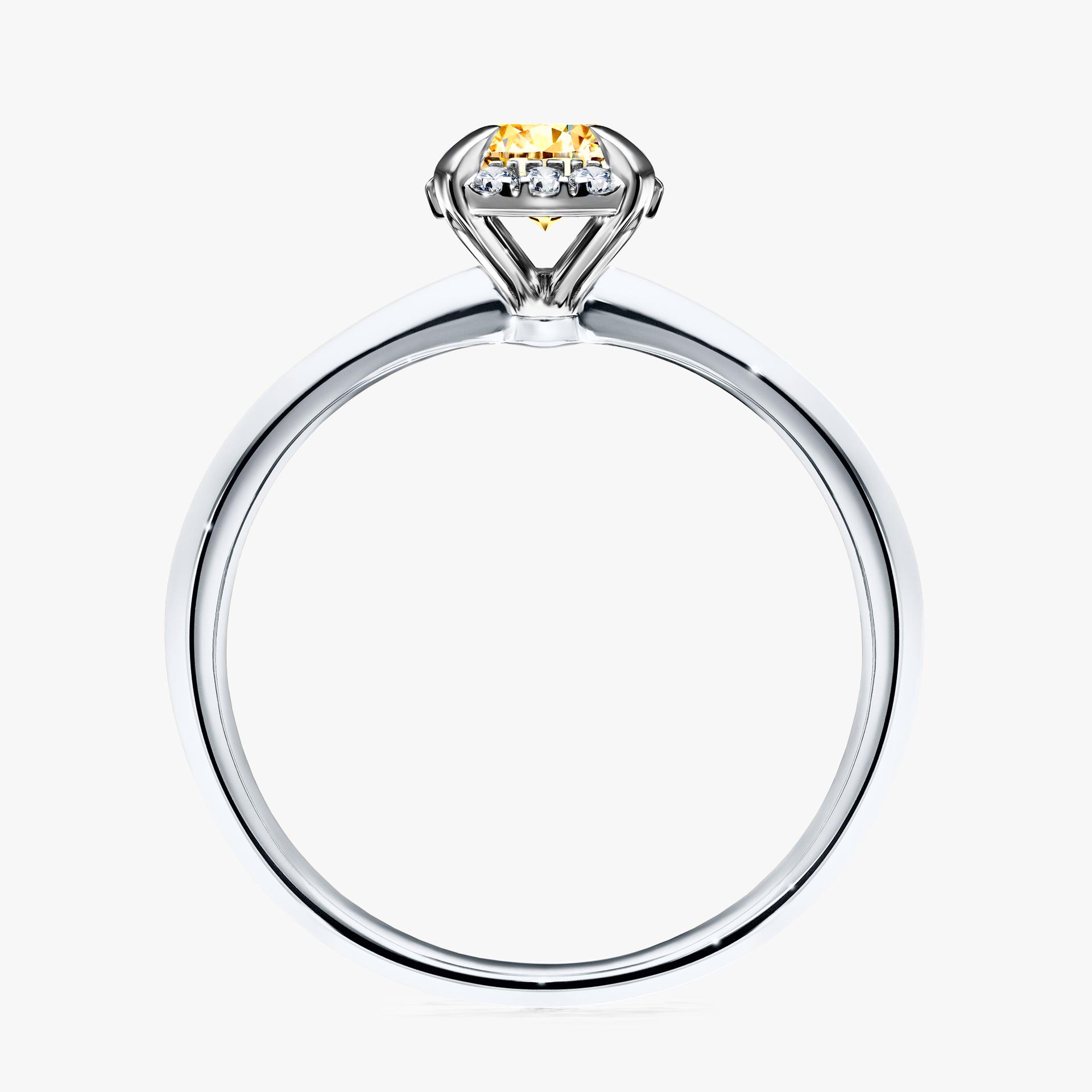 Pierscionek zareczynowy z diamentem zolty 062 CT z bialego zlota my beauty 02