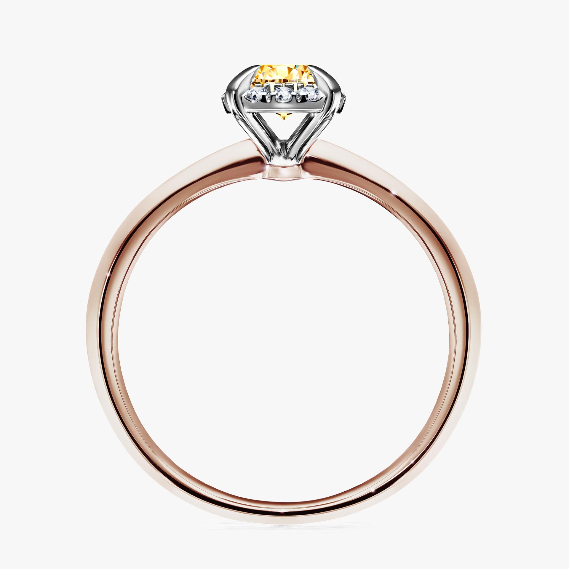 Pierscionek zareczynowy z diamentem zolty 062 CT z rozowego zlota my beauty 02