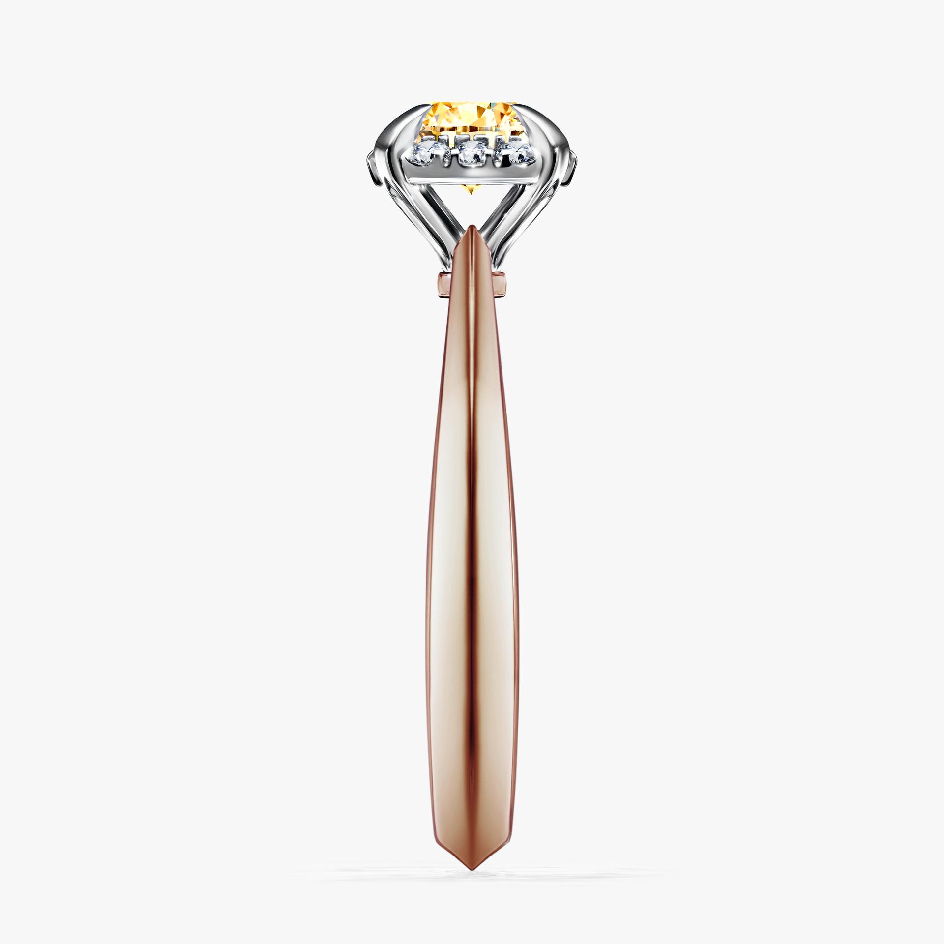 Pierscionek zareczynowy z diamentem zolty 062 CT z rozowego zlota my beauty 03