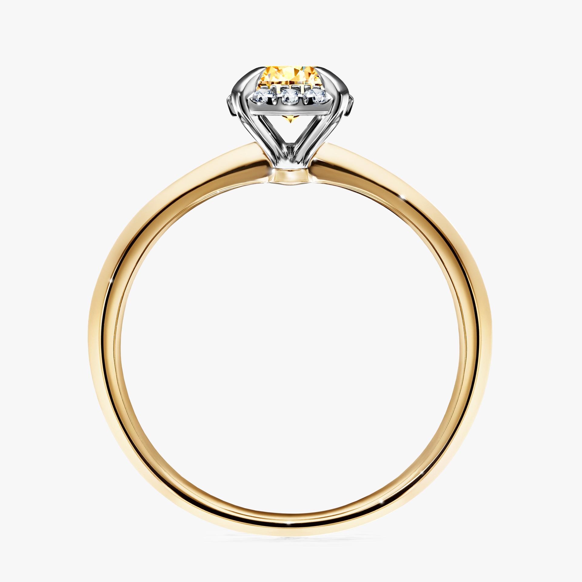 Pierścionek zaręczynowy My Beauty z żółtego złota z żółtym diamentem 0,62ct