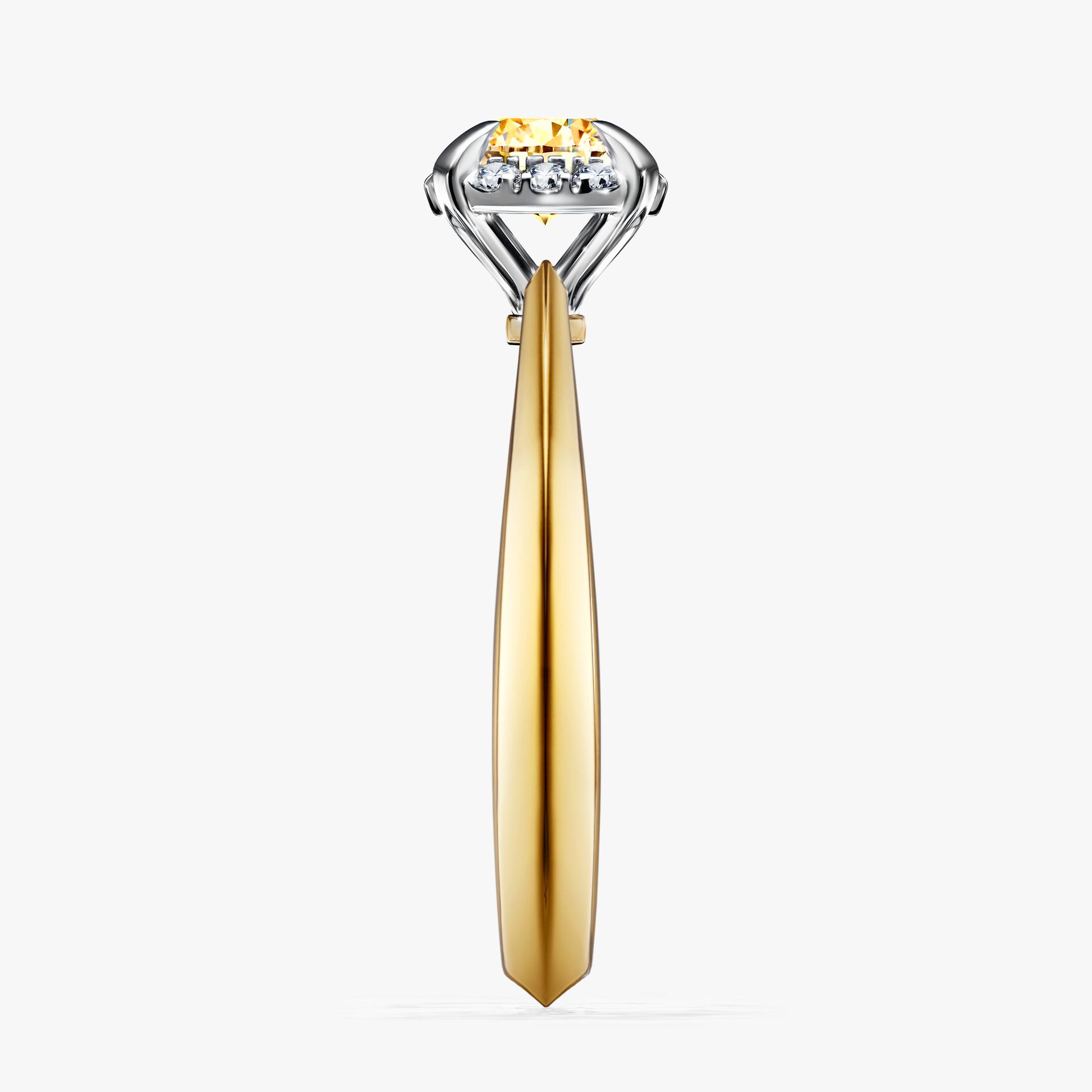 Pierścionek zaręczynowy My Beauty z żółtego złota z żółtym diamentem 0,62ct